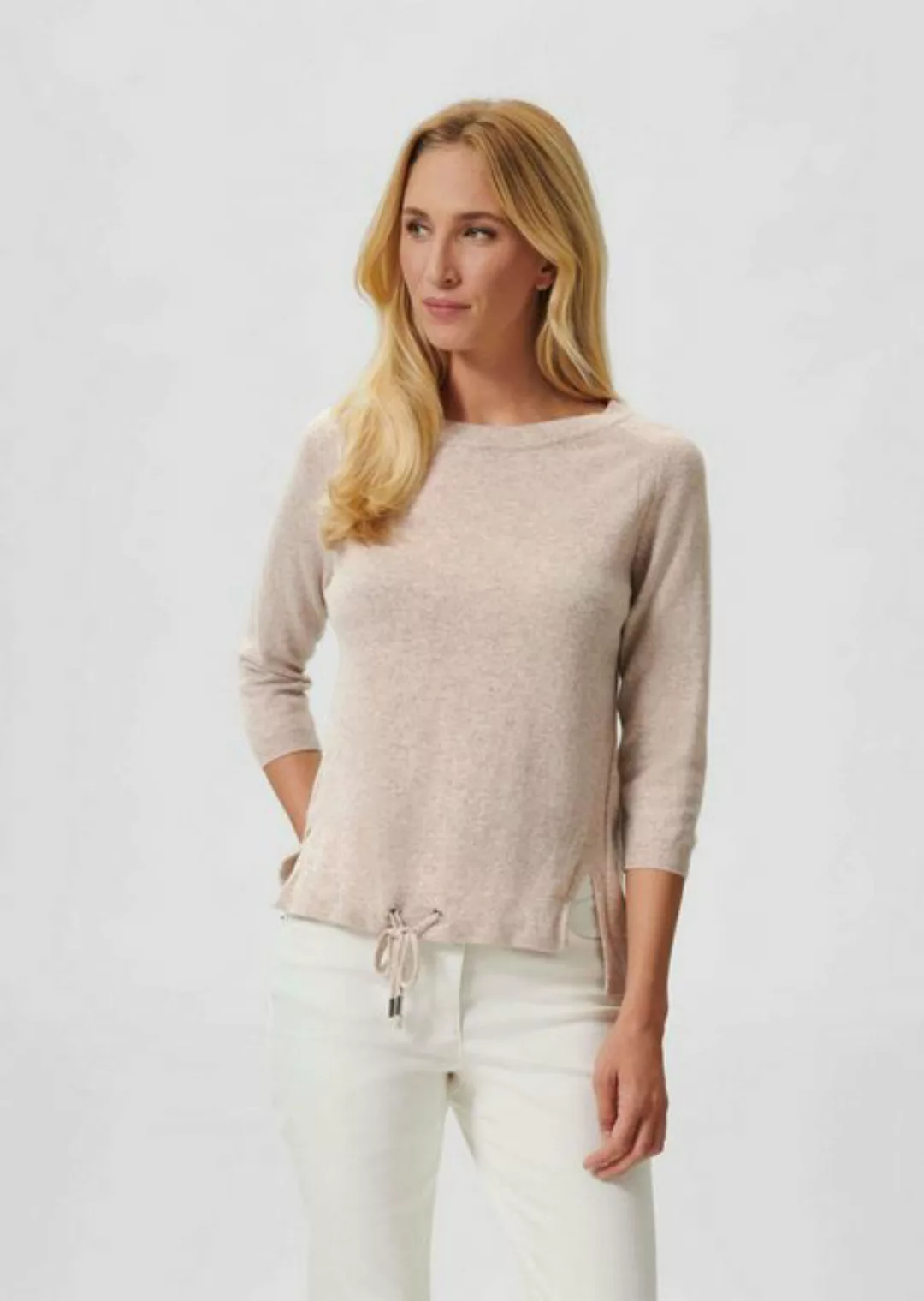 MADELEINE Strickpullover Kaschmirpullover mit Saum-Tunnelzug günstig online kaufen