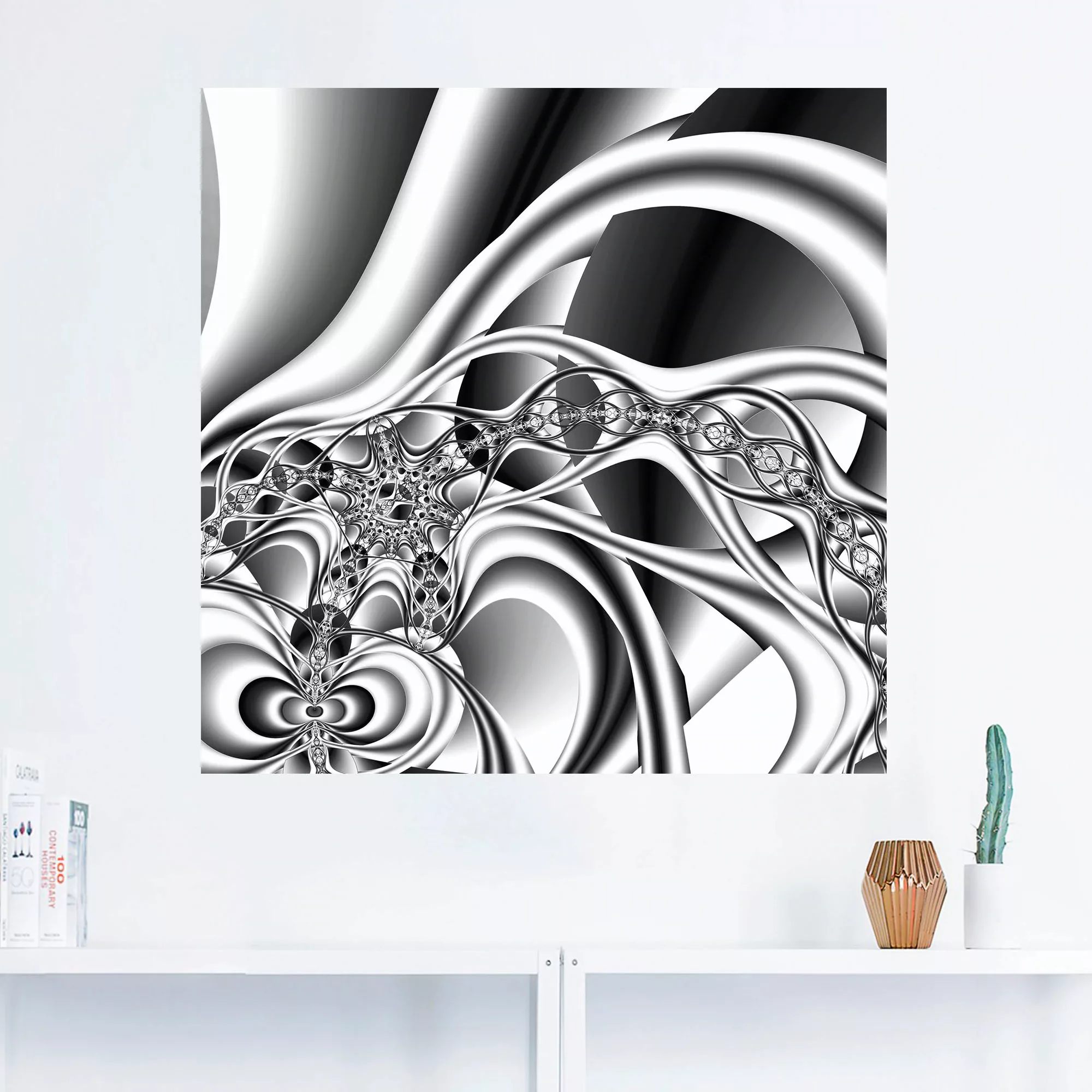Artland Wandbild "Silberne Kette", Muster, (1 St.) günstig online kaufen
