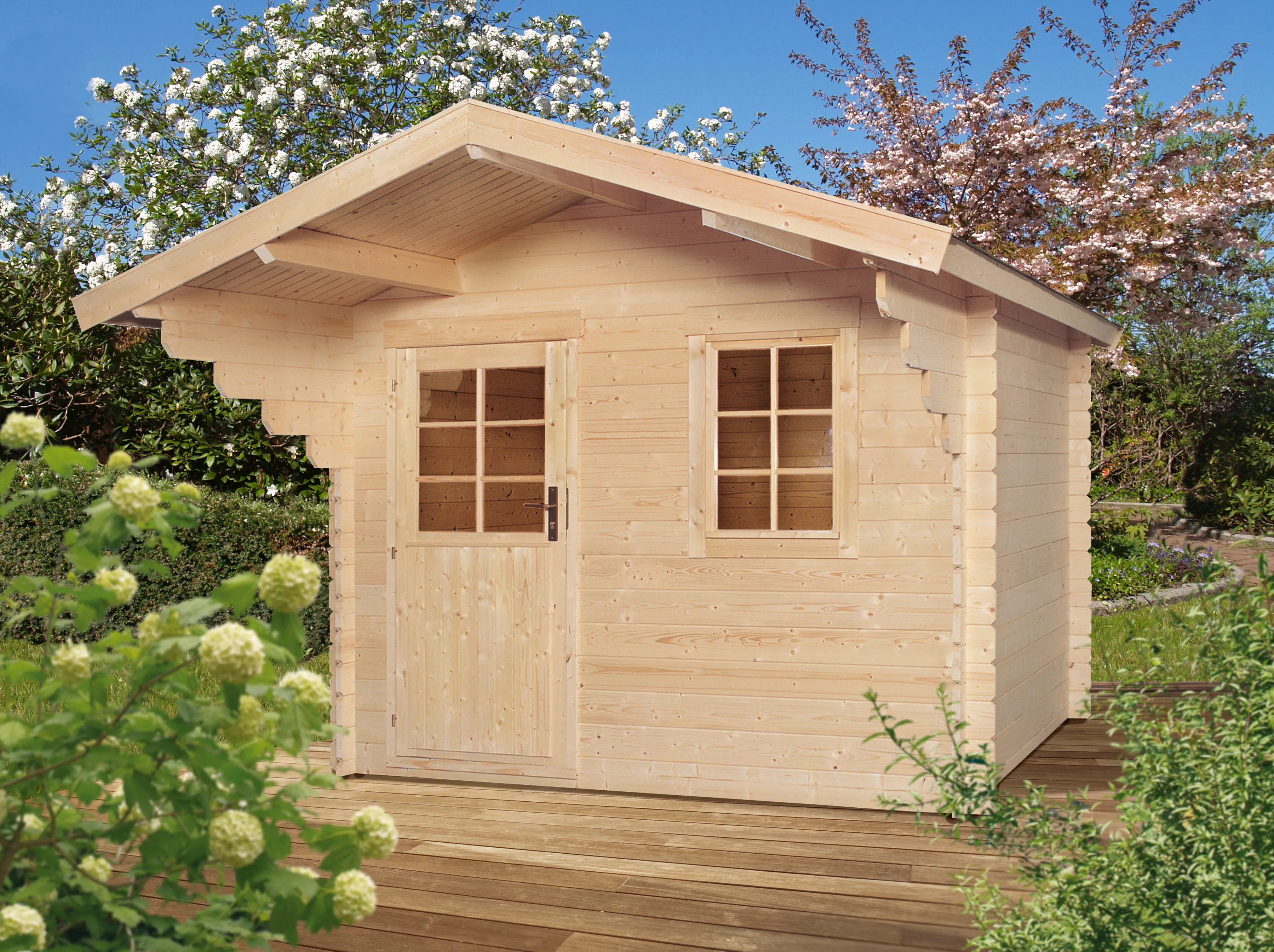 Kiehn-Holz Gartenhaus KH 28-016 Natur Unbehandelt 300 cm x 230 cm günstig online kaufen