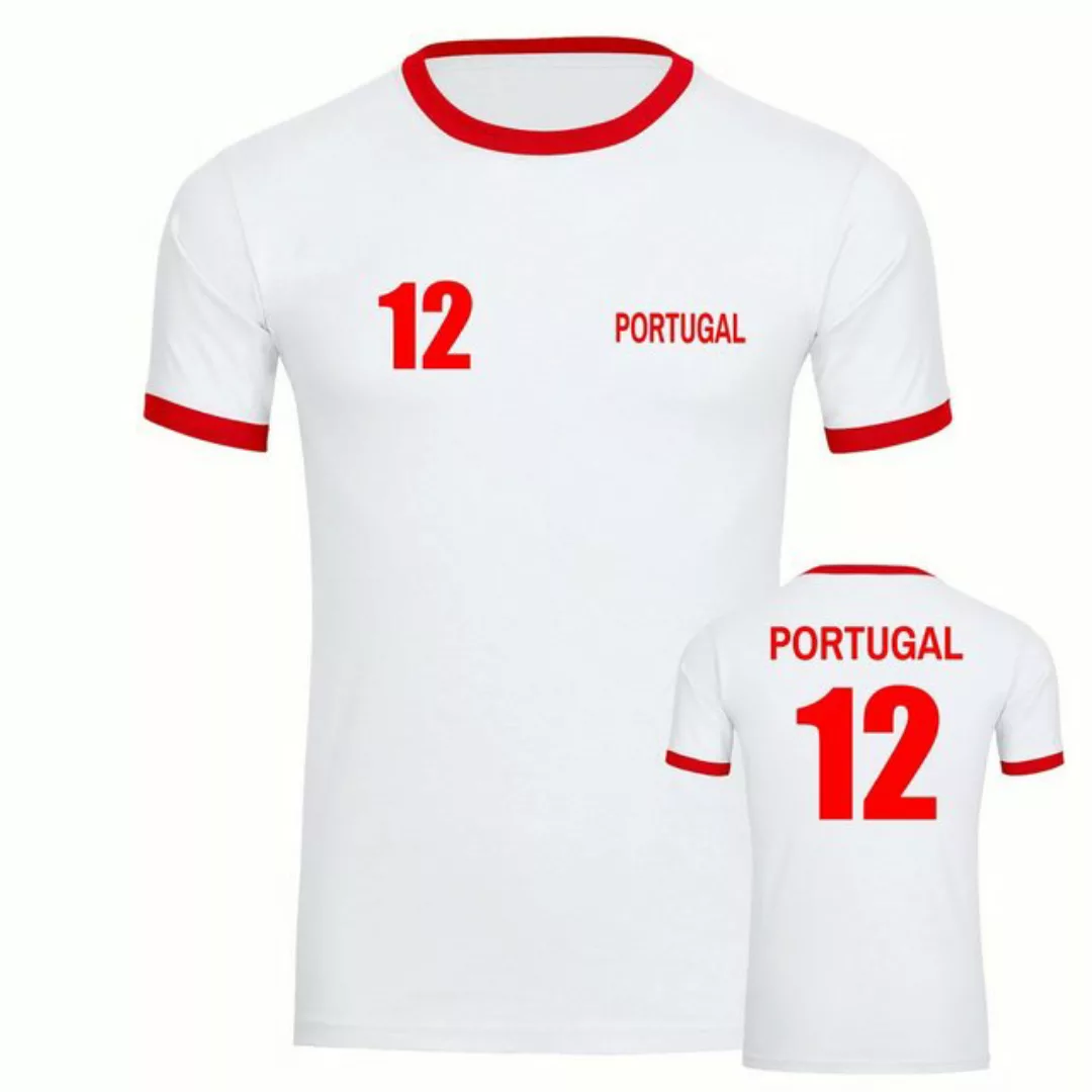 multifanshop T-Shirt Kontrast Portugal - Trikot 12 - Männer günstig online kaufen