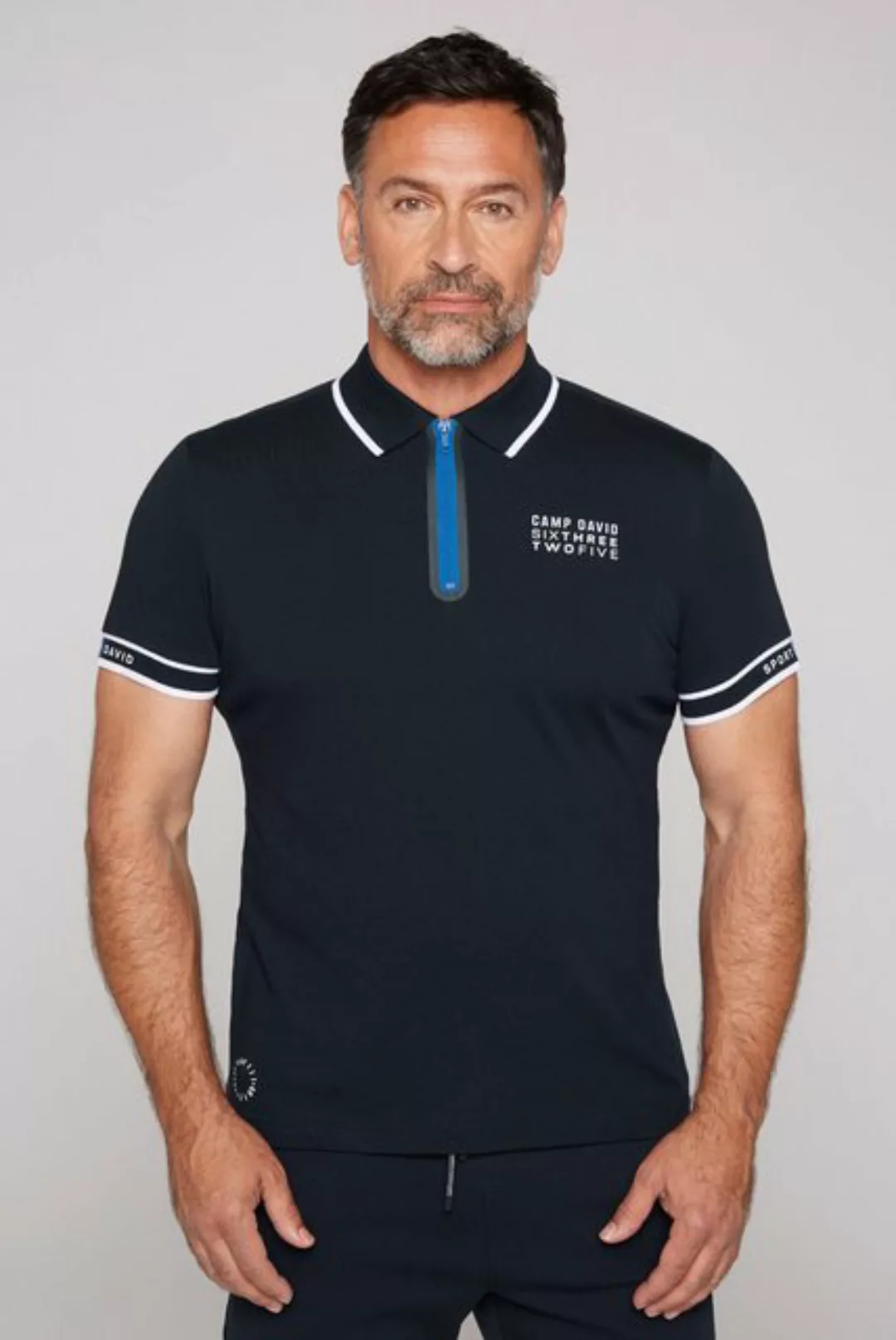 CAMP DAVID Poloshirt mit kontrastreichen Details günstig online kaufen