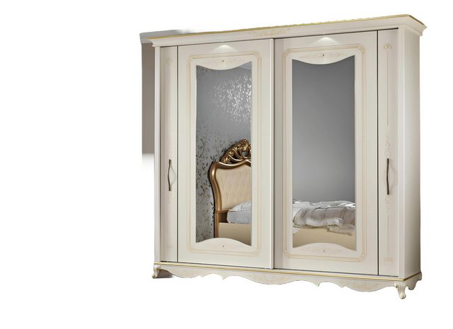 Xlmoebel Kleiderschrank Schlafzimmerschrank mit Spiegeln im Design italieni günstig online kaufen