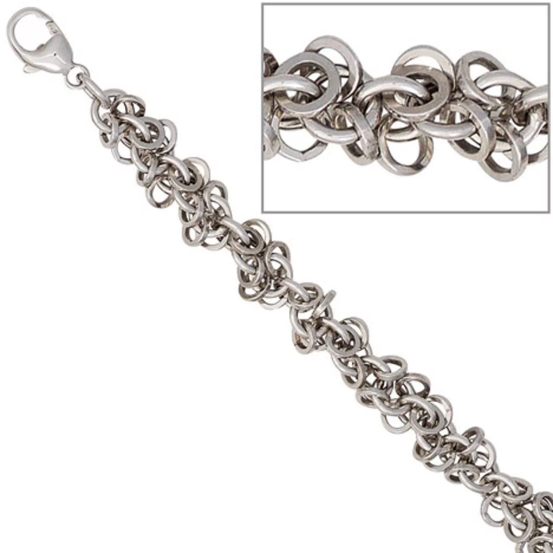 SIGO Fußkettchen Fußkette 925 Sterling Silber rhodiniert 26 cm Karabiner günstig online kaufen