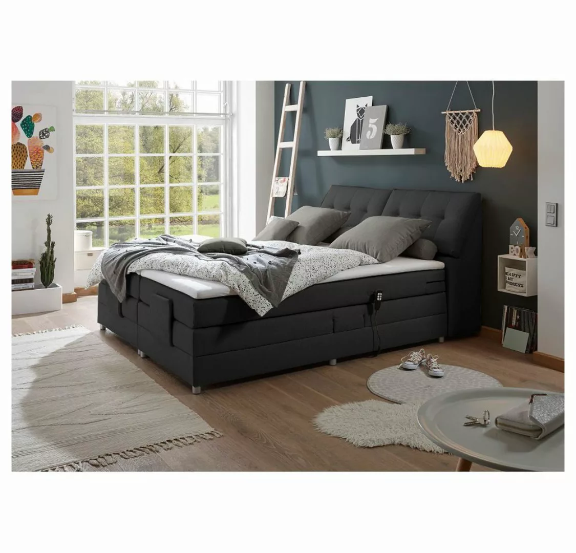 Lomadox Boxspringbett CONCORD3M-09, 180x200cm, H2, elektrisch verstellbar, günstig online kaufen