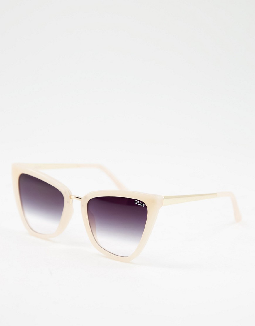 Quay – Cat-Eye-Sonnenbrille in Blassrosé-Rosa günstig online kaufen