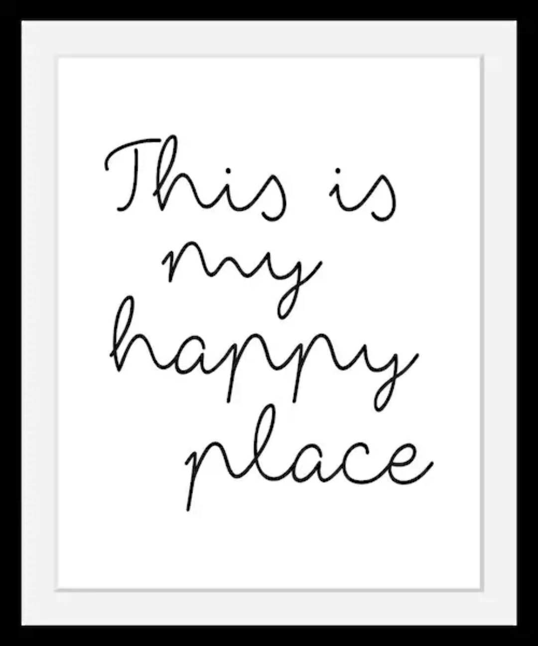 queence Bild "happy place", in 3 Größen, gerahmt günstig online kaufen