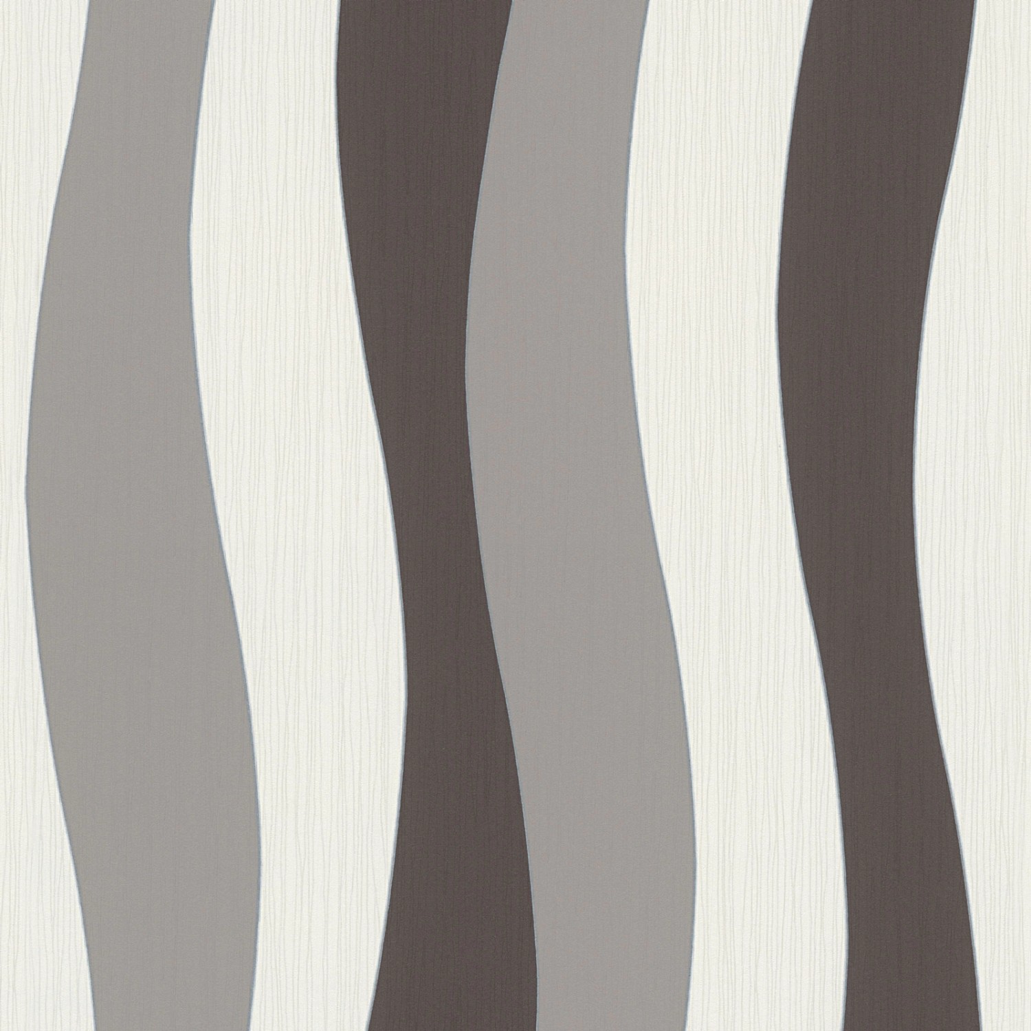 Bricoflor Moderne Tapete mit Wellenmuster Streifentapete in Grau und Weiß G günstig online kaufen