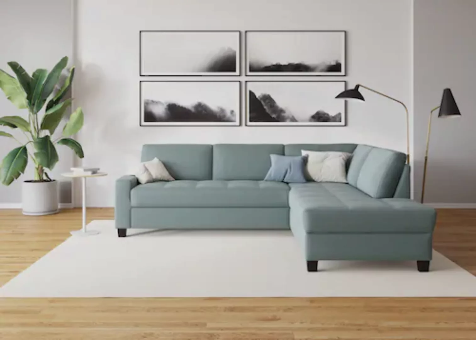 DOMO collection Ecksofa "Florentina L-Form", wahlweise mit Bettfunktion, mi günstig online kaufen