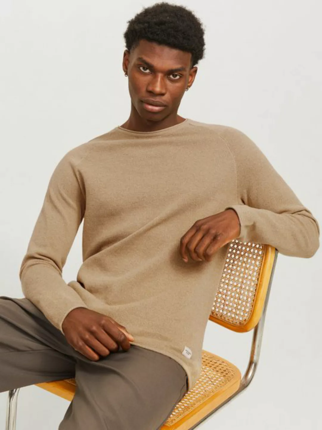 Jack & Jones Rundhalspullover JJEHILL KNIT CREW NECK NOOS aus Strukturstric günstig online kaufen