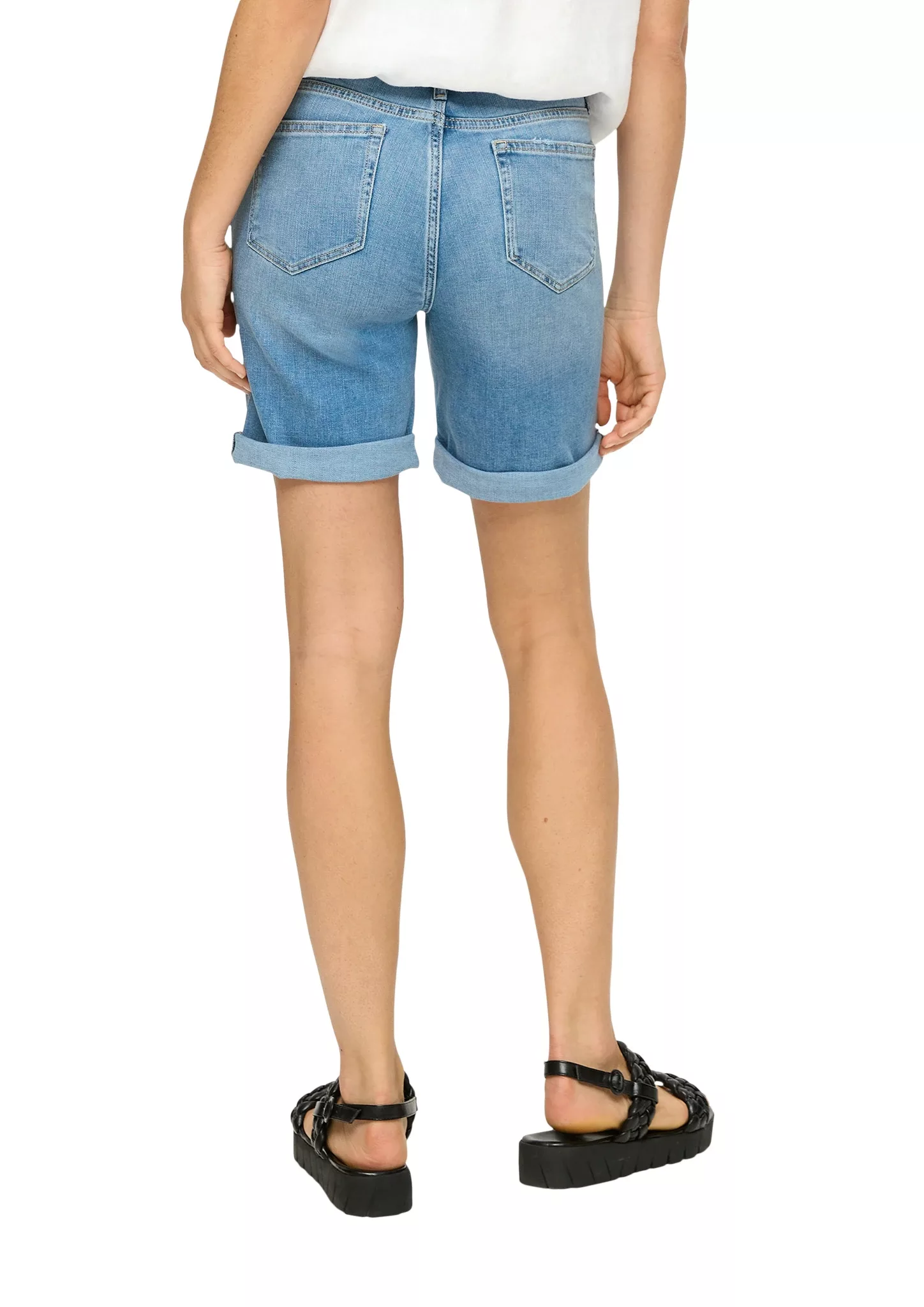 s.Oliver Jeansbermudas s.Oliver Bermuda Jeans Betsy in Blue (1-tlg) Einschu günstig online kaufen