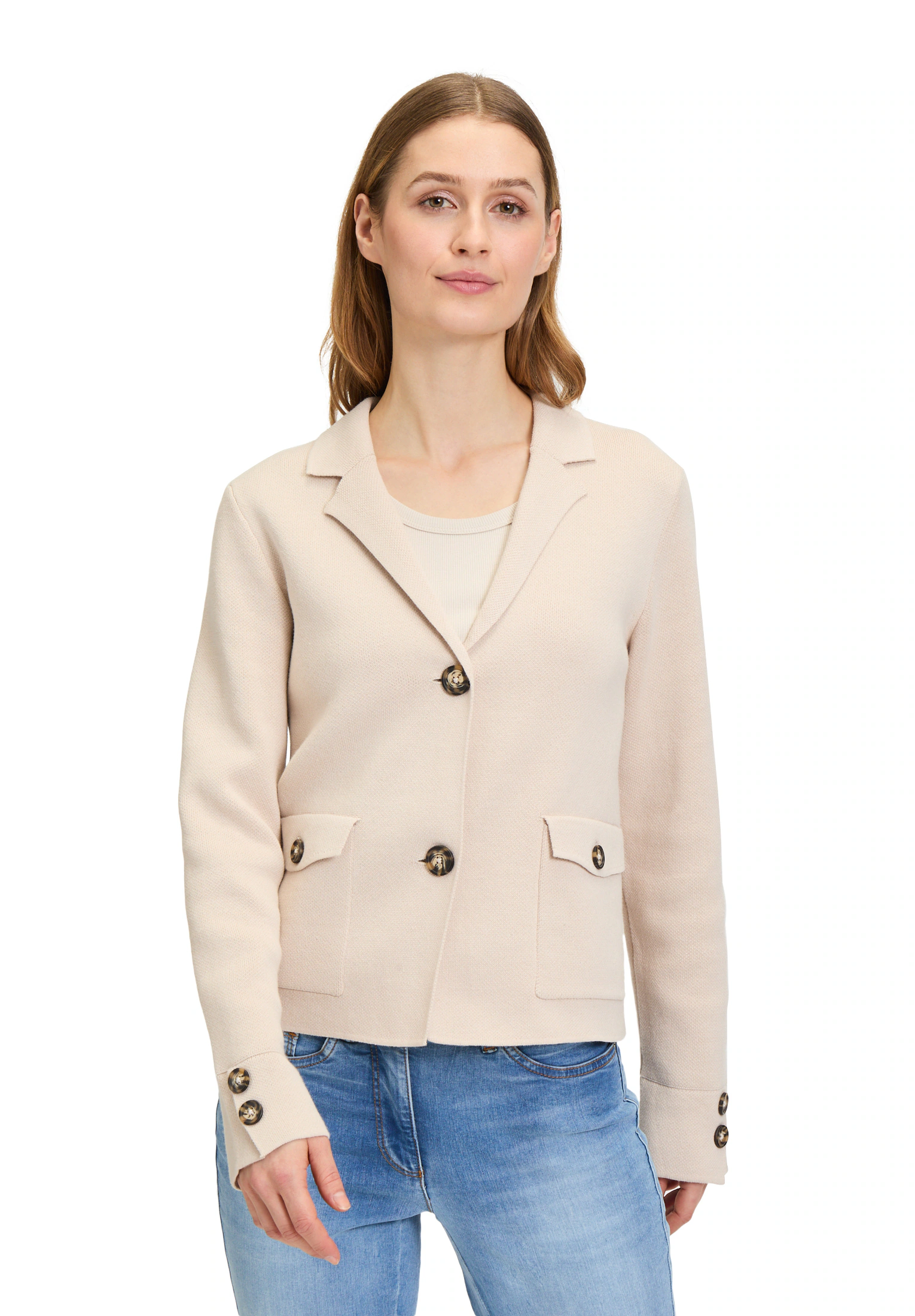 Betty Barclay Strickjacke "Betty Barclay Strickblazer mit aufgesetzten Tasc günstig online kaufen