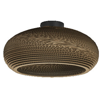 LEDVANCE Deckenleuchte Drop, Ø 40 cm, braun, Wellpappe, E27 günstig online kaufen