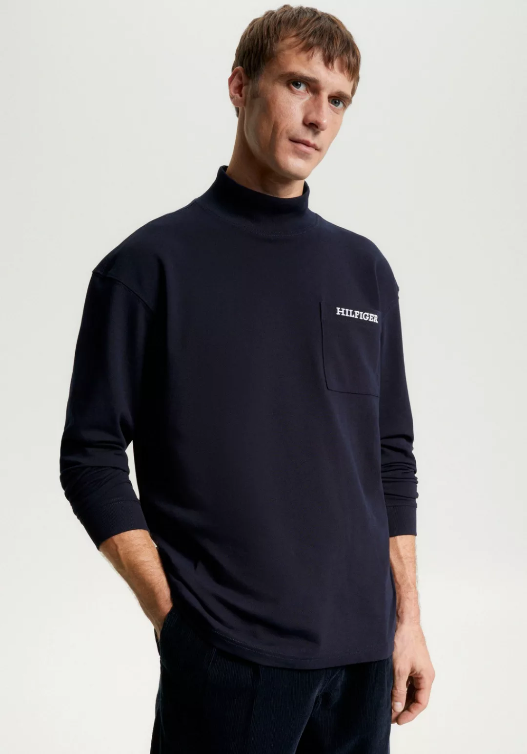 Tommy Hilfiger Langarmshirt MONOTYPE PIQUE POCKET LS TEE günstig online kaufen