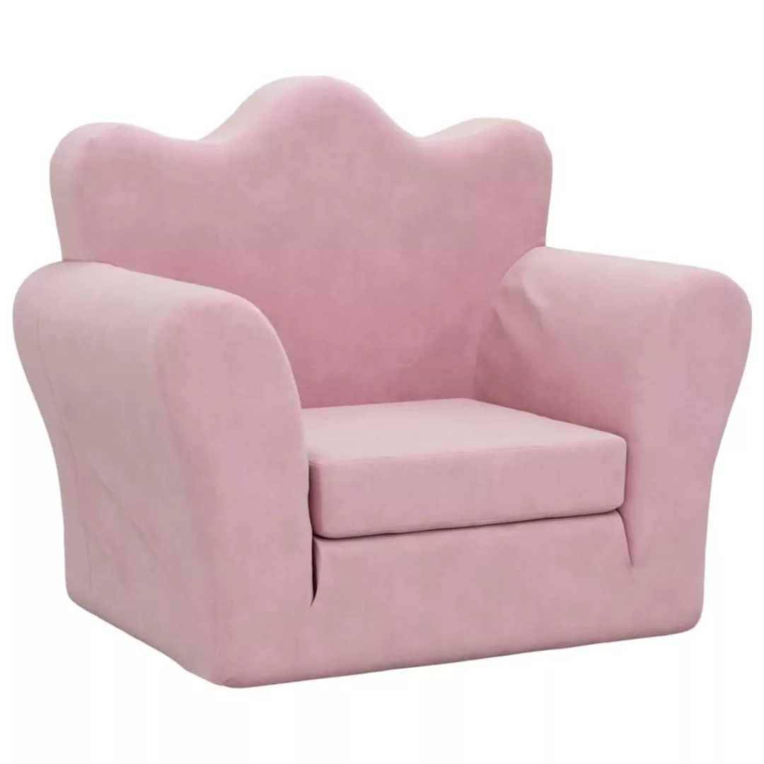 Vidaxl Kindersofa Rosa Weich Plüsch günstig online kaufen