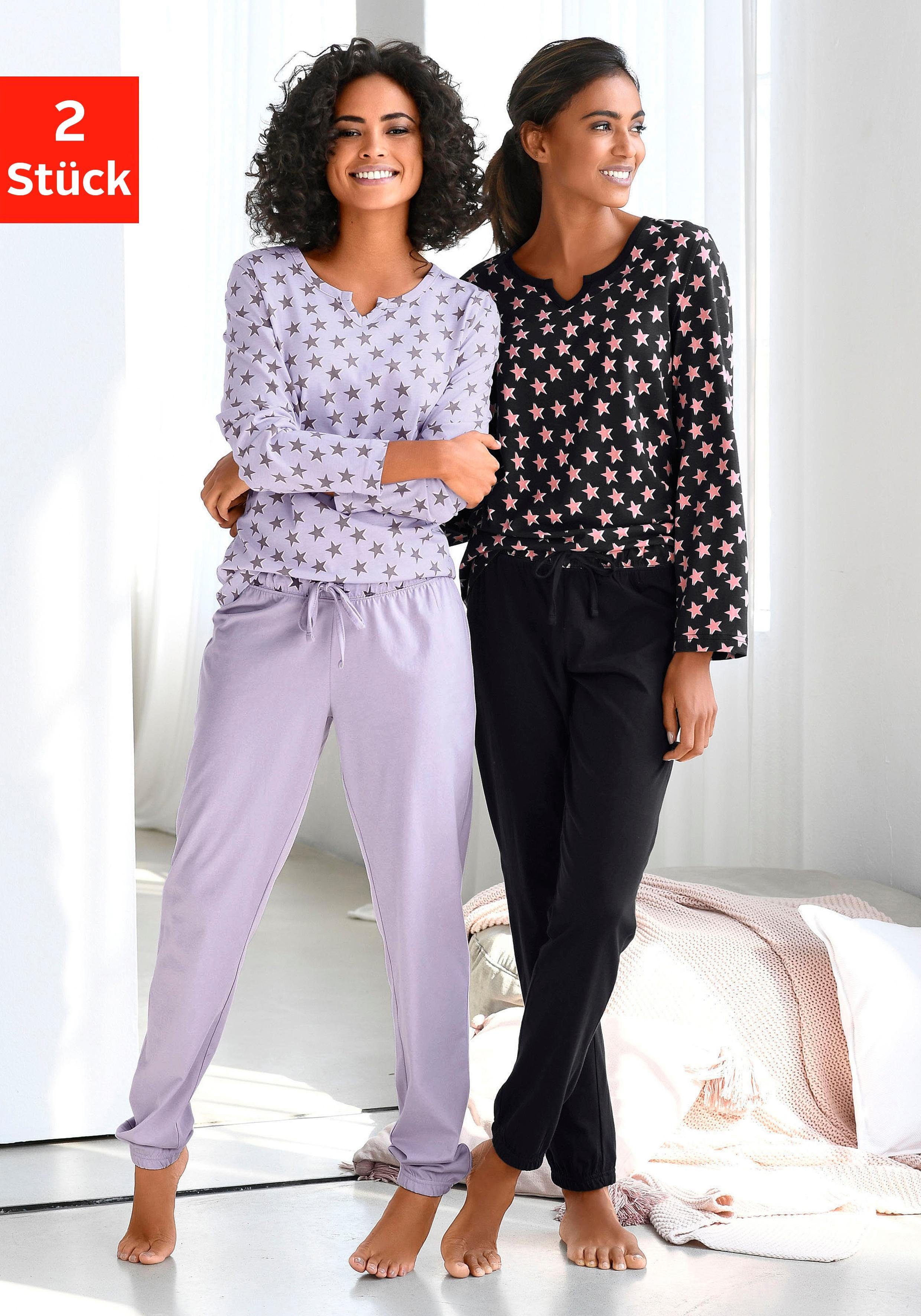 Vivance Dreams Pyjama, (4 tlg., 2 Stück) günstig online kaufen