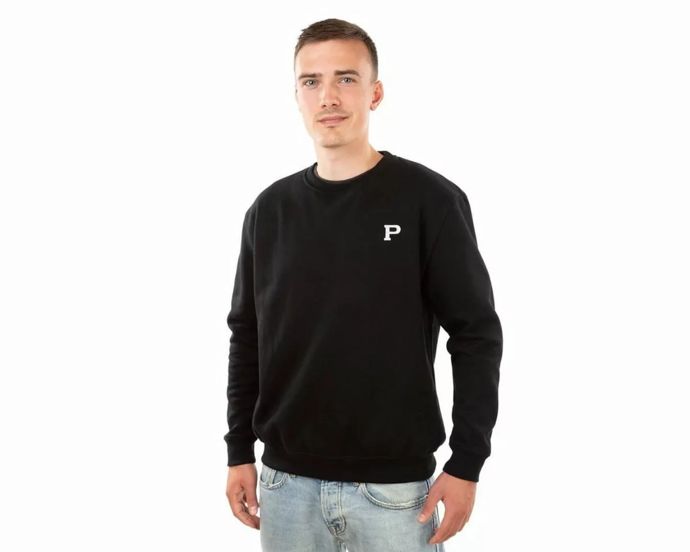 Platzangst Sweater Sweatshirt P-Logo Schwarz günstig online kaufen