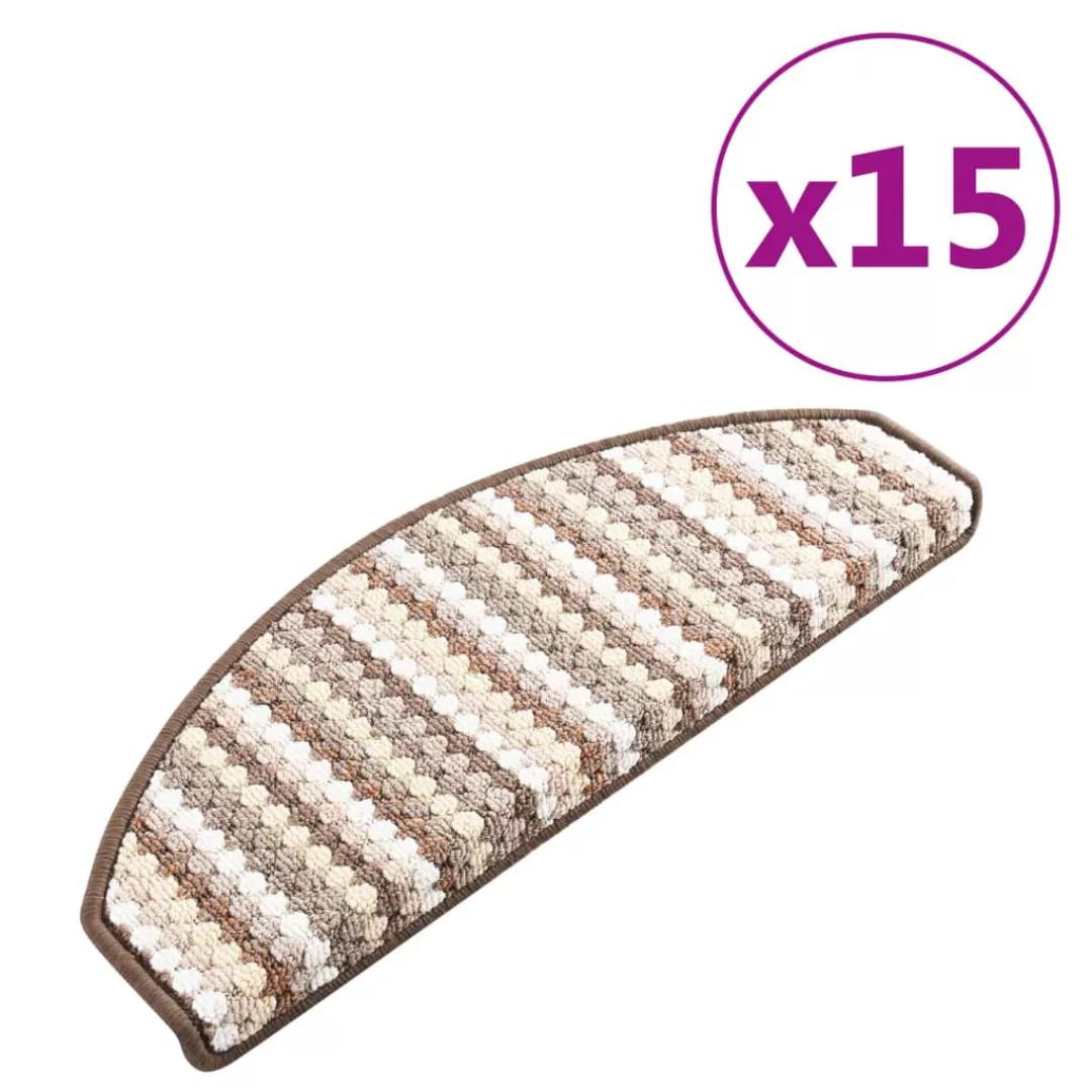 Vidaxl Stufenmatten Selbstklebend 15 Stk. 65x28 Cm Mehrfarbig Braun günstig online kaufen