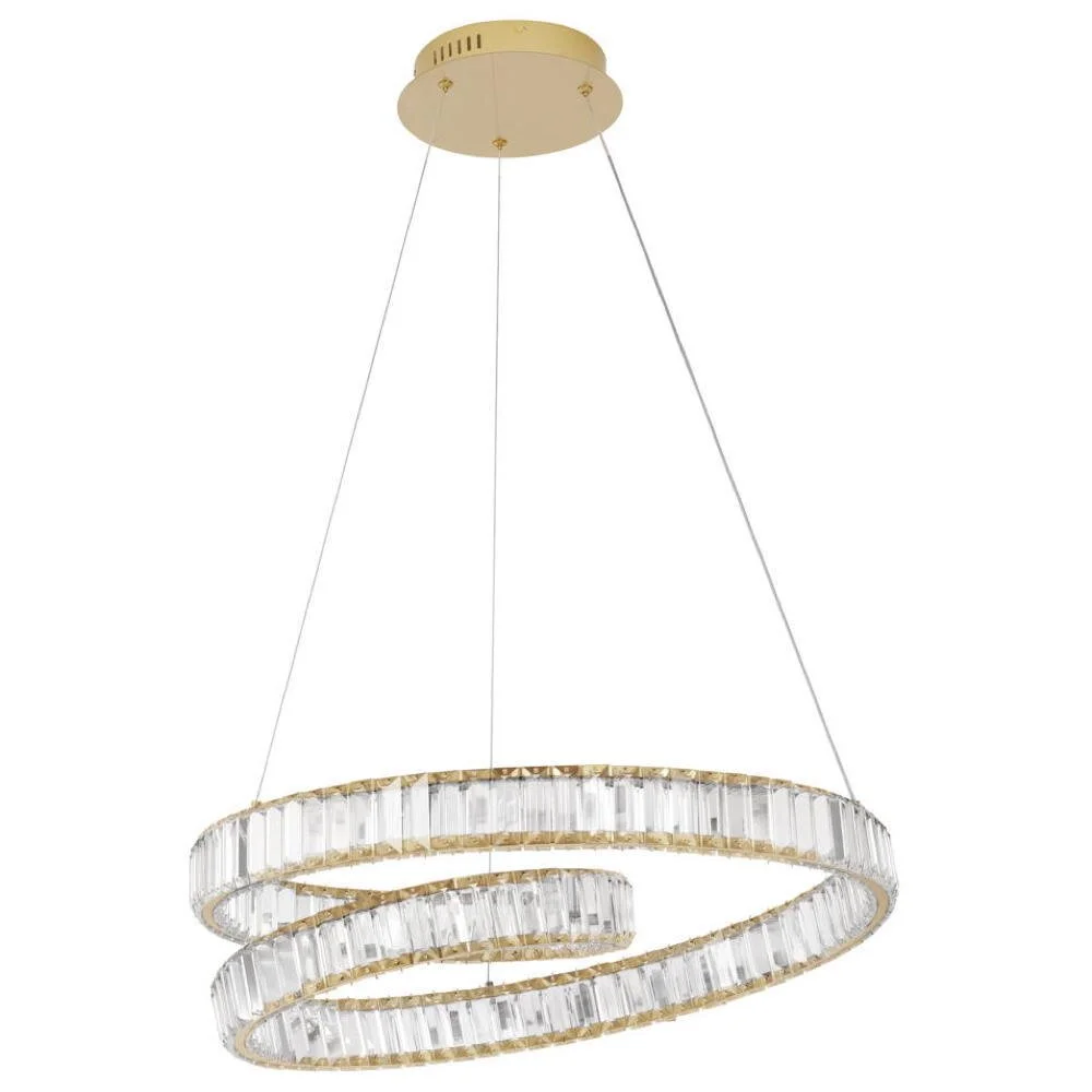 LED Pendelleuchte Conceto II in Gold und Transparent 50W 4070lm günstig online kaufen
