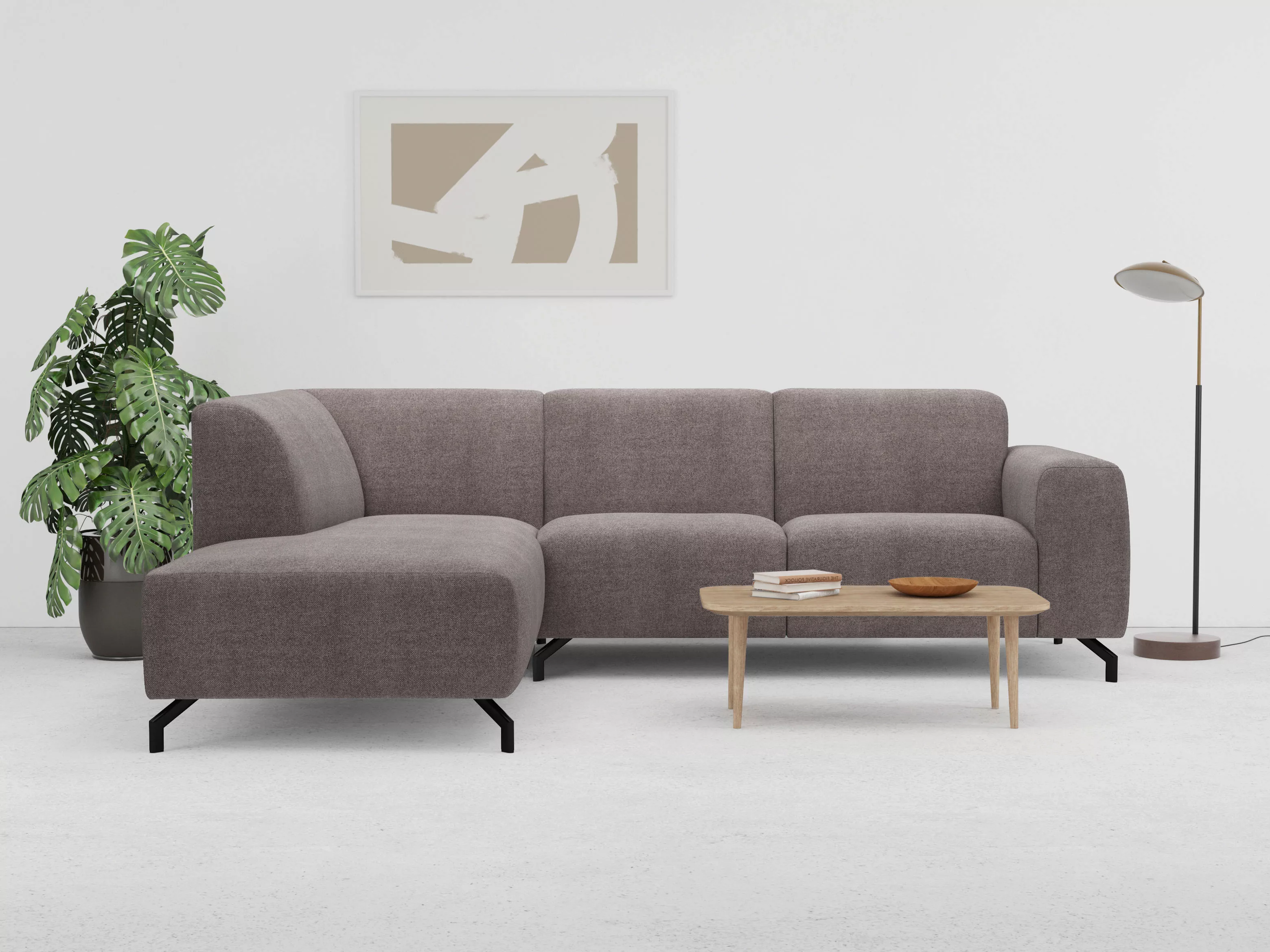 Places of Style Ecksofa "Oleandro, L-Form,", mit unterschiedlichem Sitzkomf günstig online kaufen