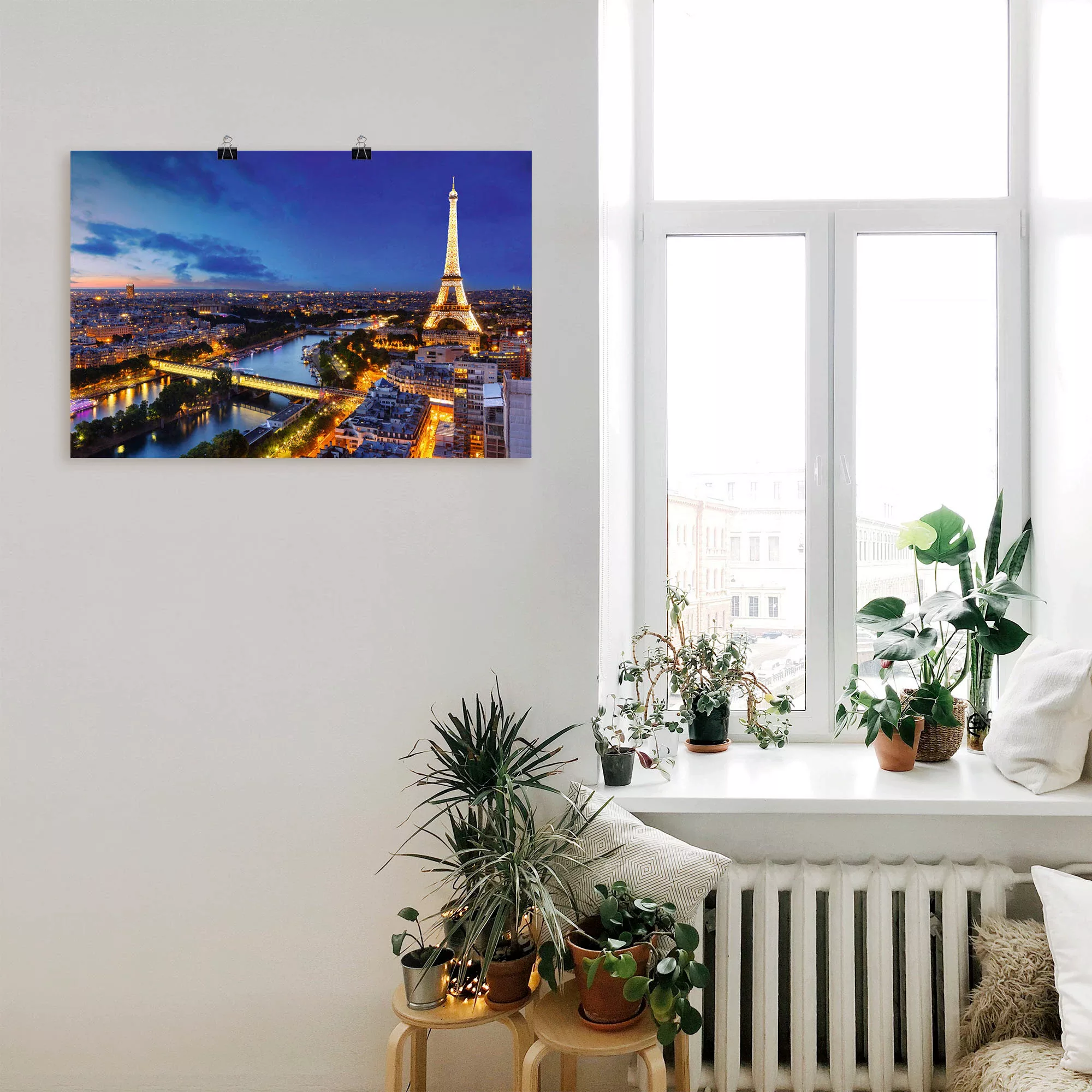 Artland Wandbild "Eiffelturm und Seine am Abend, Paris", Paris, (1 St.), al günstig online kaufen