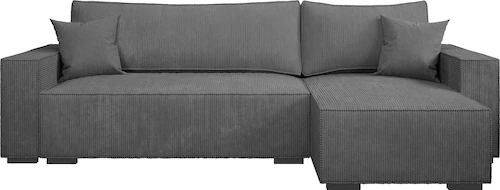 INOSIGN Ecksofa Winton Cordsofa / Schlafsofa 253 cm, Cord, Recamiere wechse günstig online kaufen