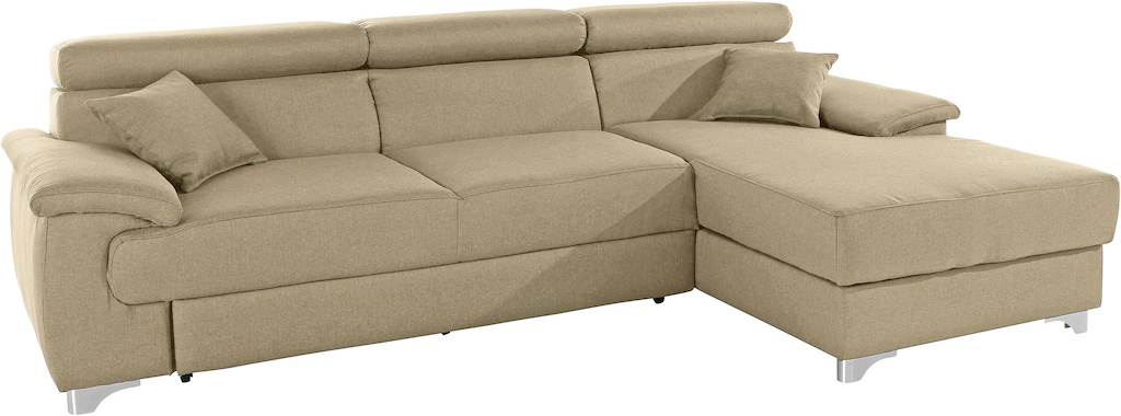 DOMO collection Ecksofa "Mira, inklusive Kopfteilverstellung für mehr Wohlf günstig online kaufen