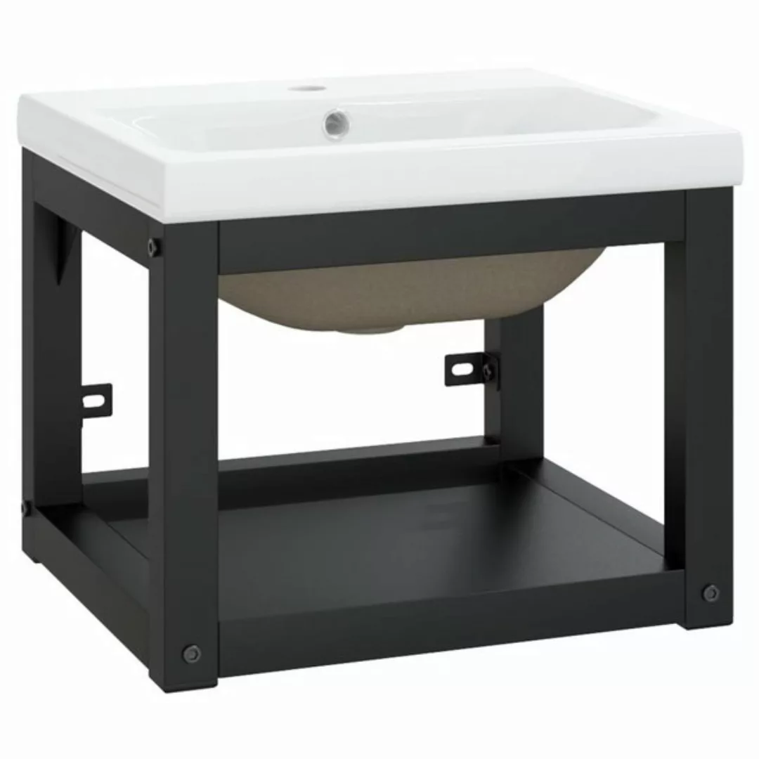vidaXL Badezimmerspiegelschrank Badezimmer-Waschtischgestell mit Waschbecke günstig online kaufen