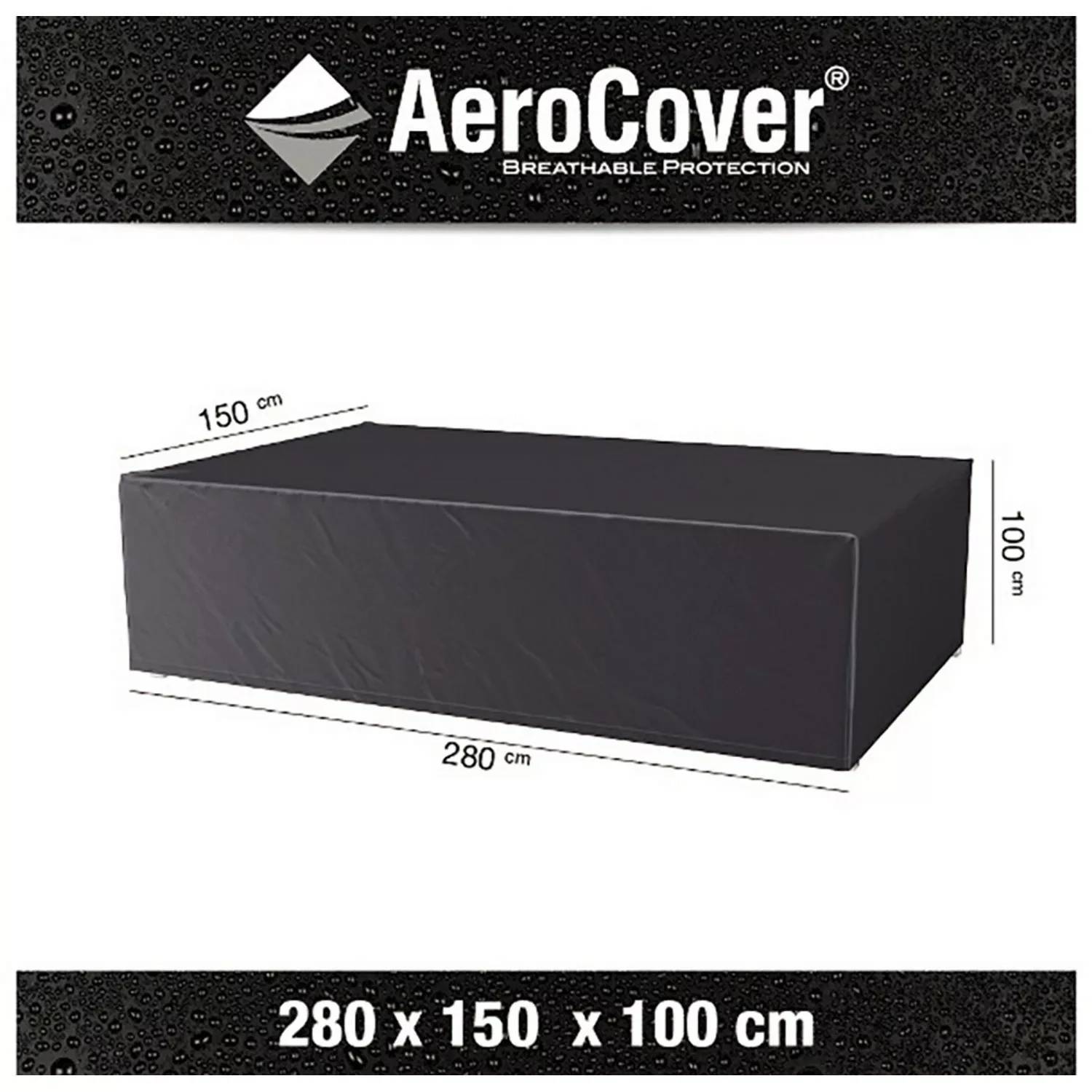 Aerocover Atmungsaktive Schutzhülle f. Sitzgruppen 280x150x100 cm günstig online kaufen