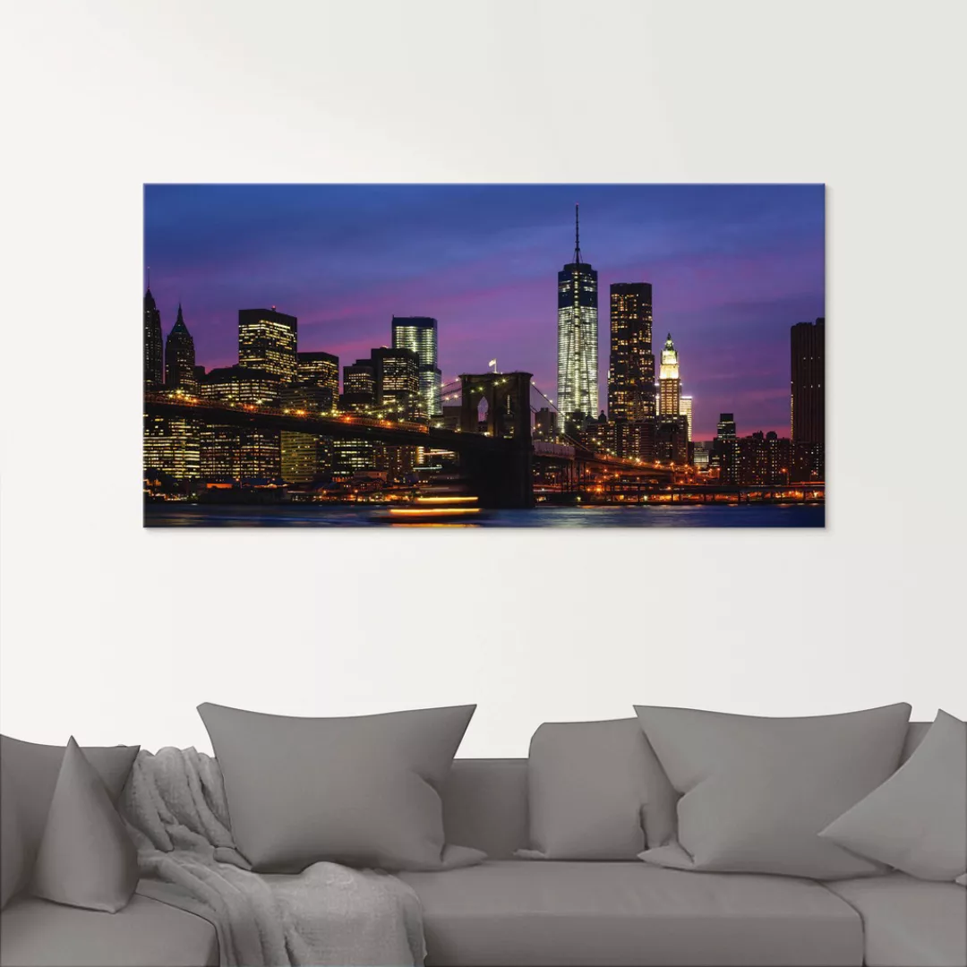 Artland Glasbild "Brooklyn Bridge", Amerika, (1 St.) günstig online kaufen