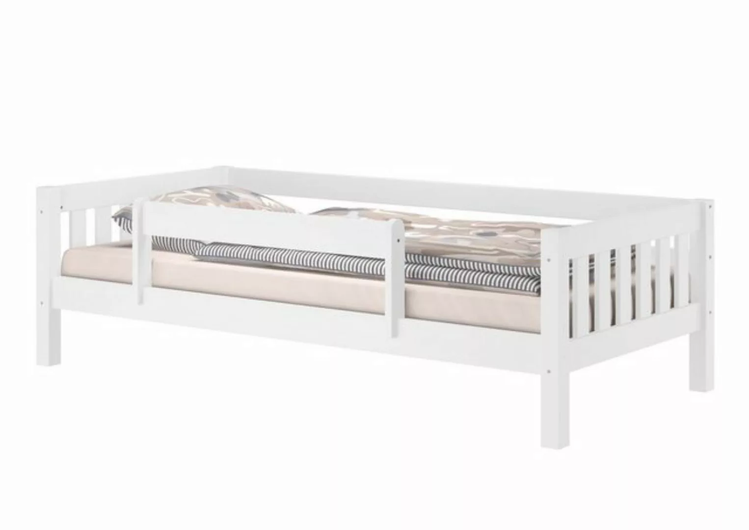 ERST-HOLZ Bett Gemütliches Kinderbett mit dreiseitiger Sicherung 90x200 Kie günstig online kaufen