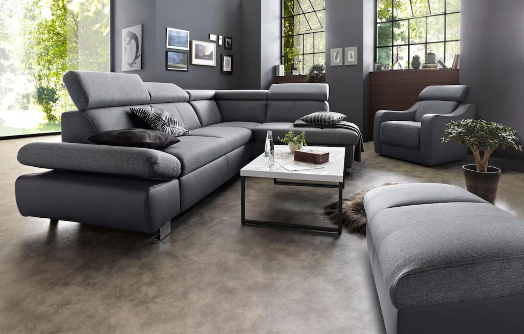 exxpo - sofa fashion Sessel "Happy, Loungesessel", inklusive Kopf- bzw. Rüc günstig online kaufen