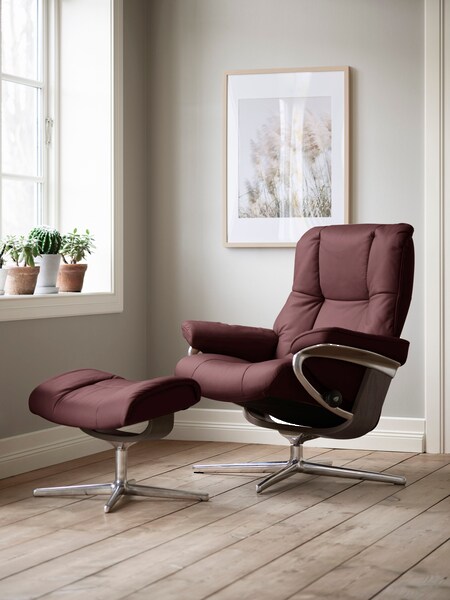 Stressless Fußhocker "Mayfair", mit Cross Base, Größe S, M & L, Holzakzent günstig online kaufen