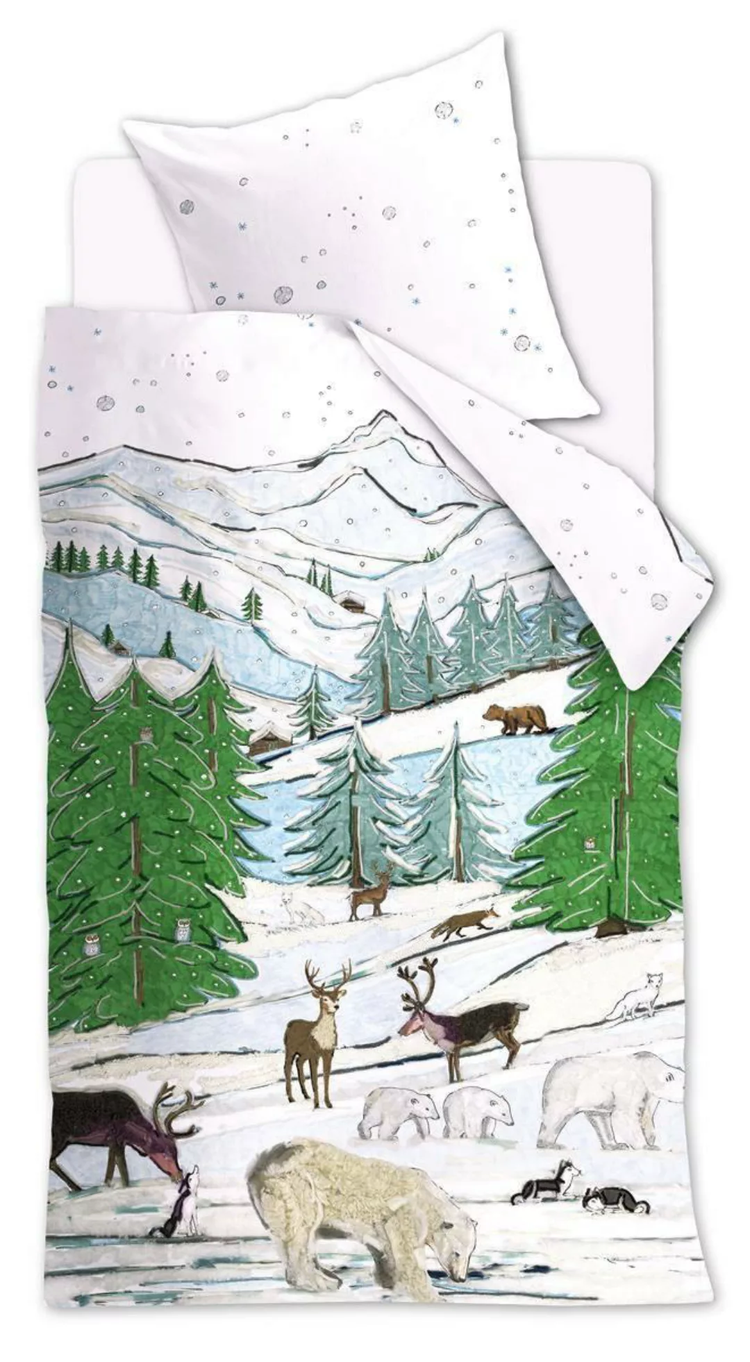 Beddinghouse x Hanneke de Jager Kinderbettwäsche »Snowscape« günstig online kaufen