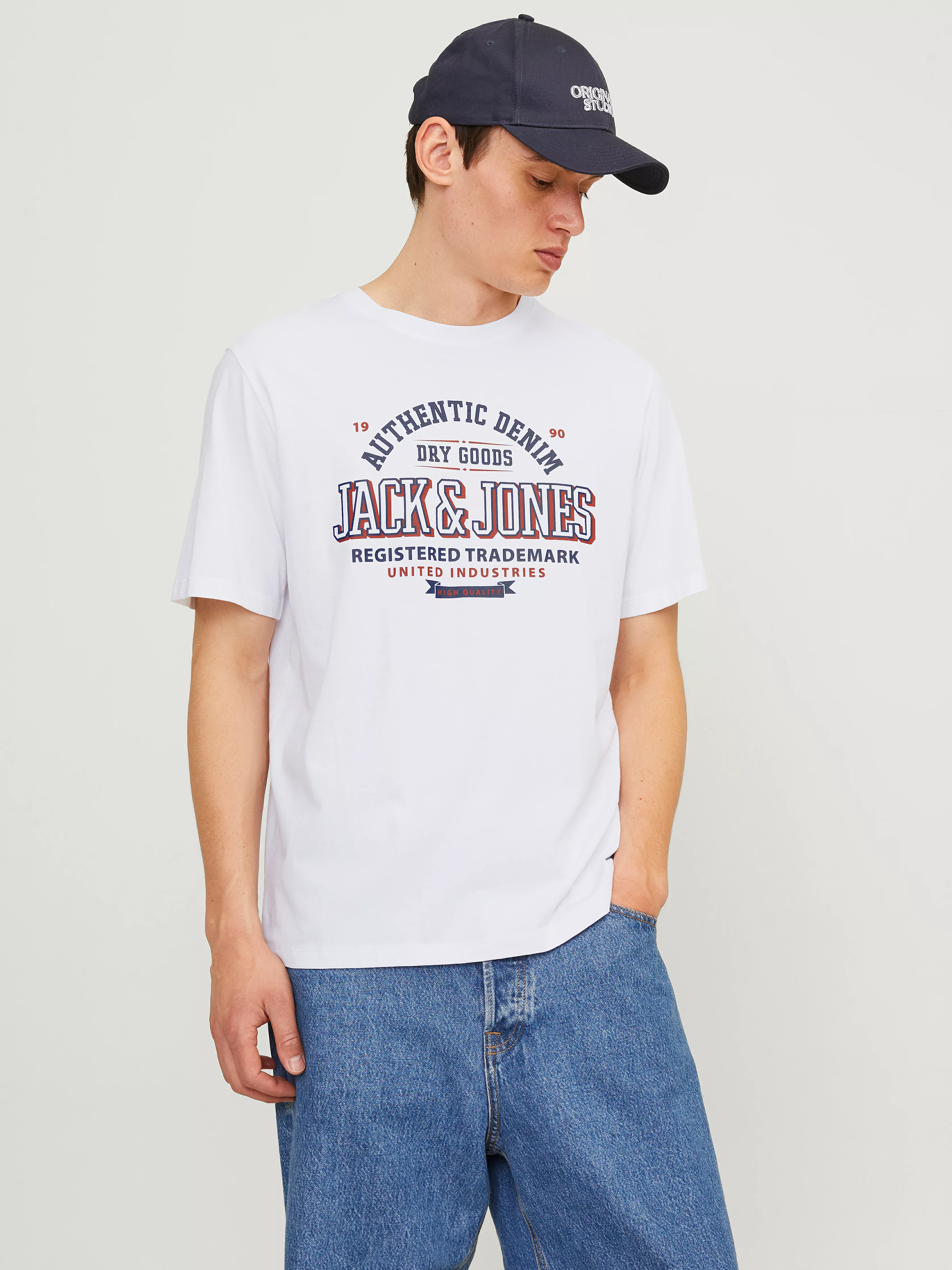 Jack & Jones Rundhalsshirt "JJELOGO TEE SS O-NECK 2 COL AW24 SN" günstig online kaufen