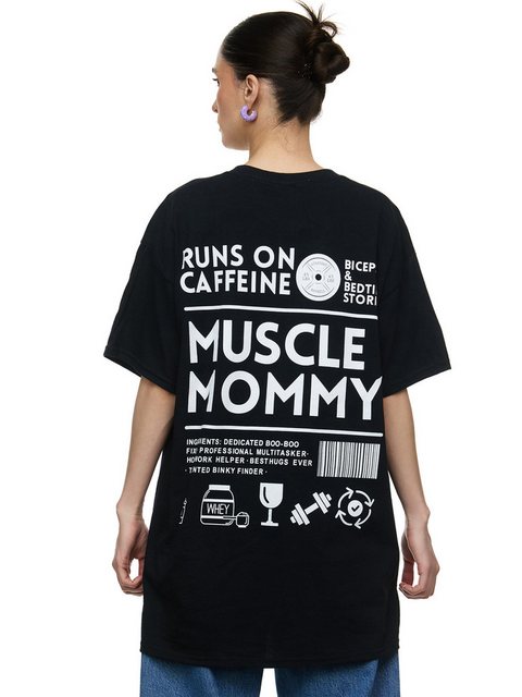 Worldclassca T-Shirt Worldclassca Oversized Print MUSCLE MOMMY T-Shirt lang günstig online kaufen