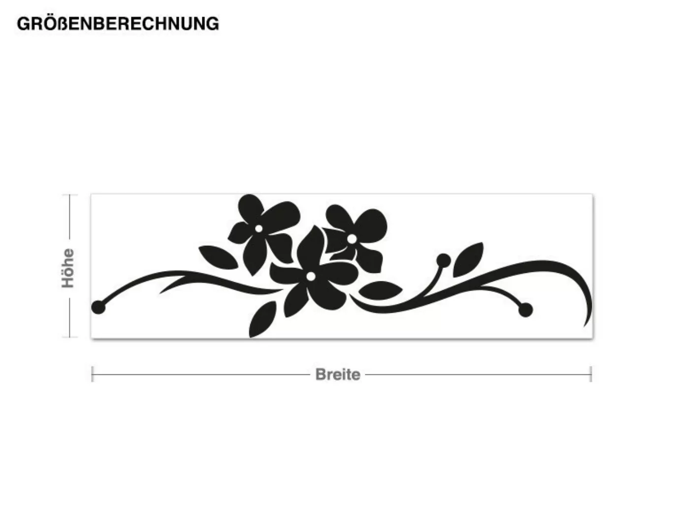 Wandtattoo Blumen Blütentrio günstig online kaufen