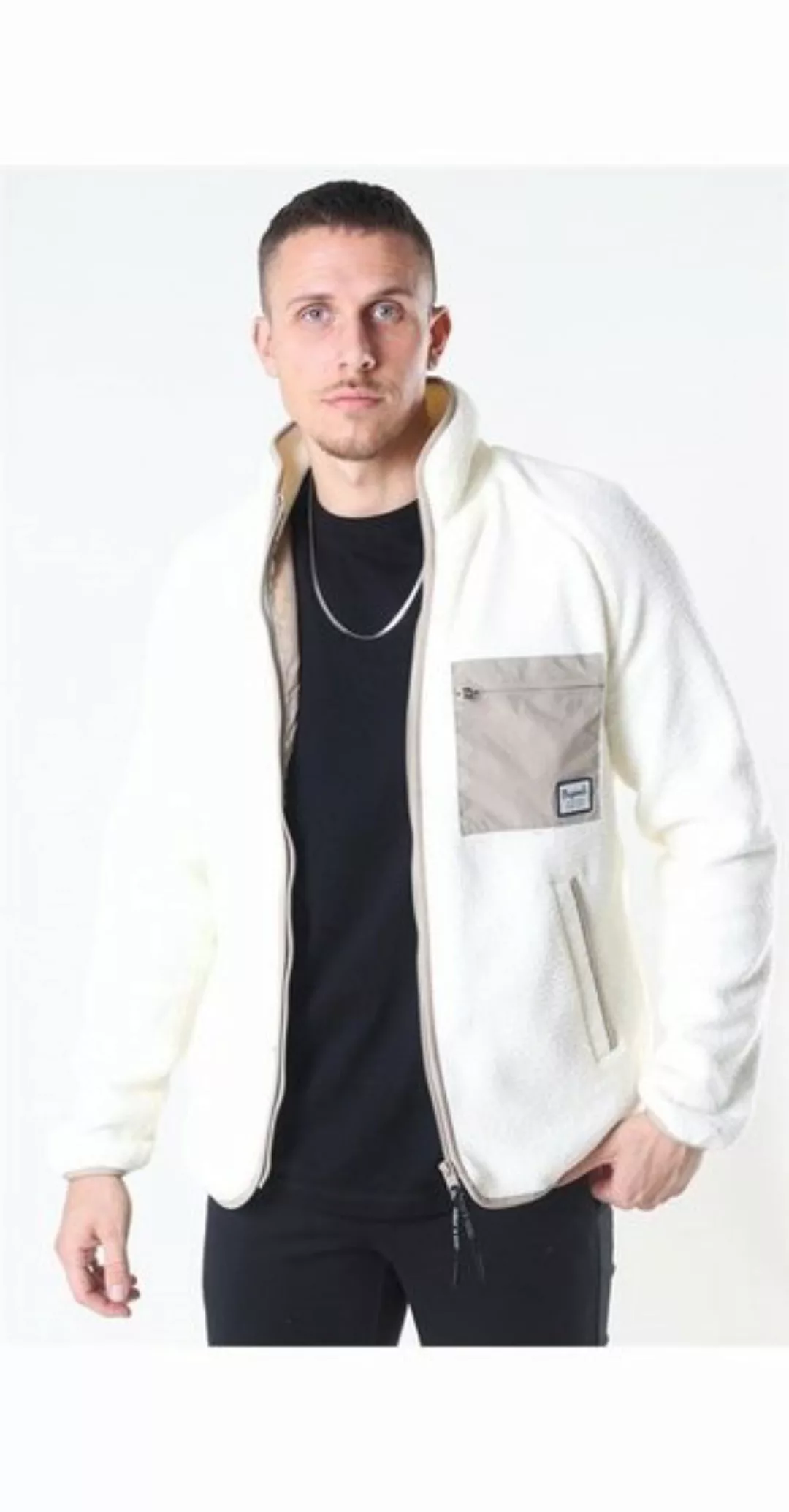 Jack & Jones Originals – Fleece mit Reißverschluss in Beige-Neutral günstig online kaufen