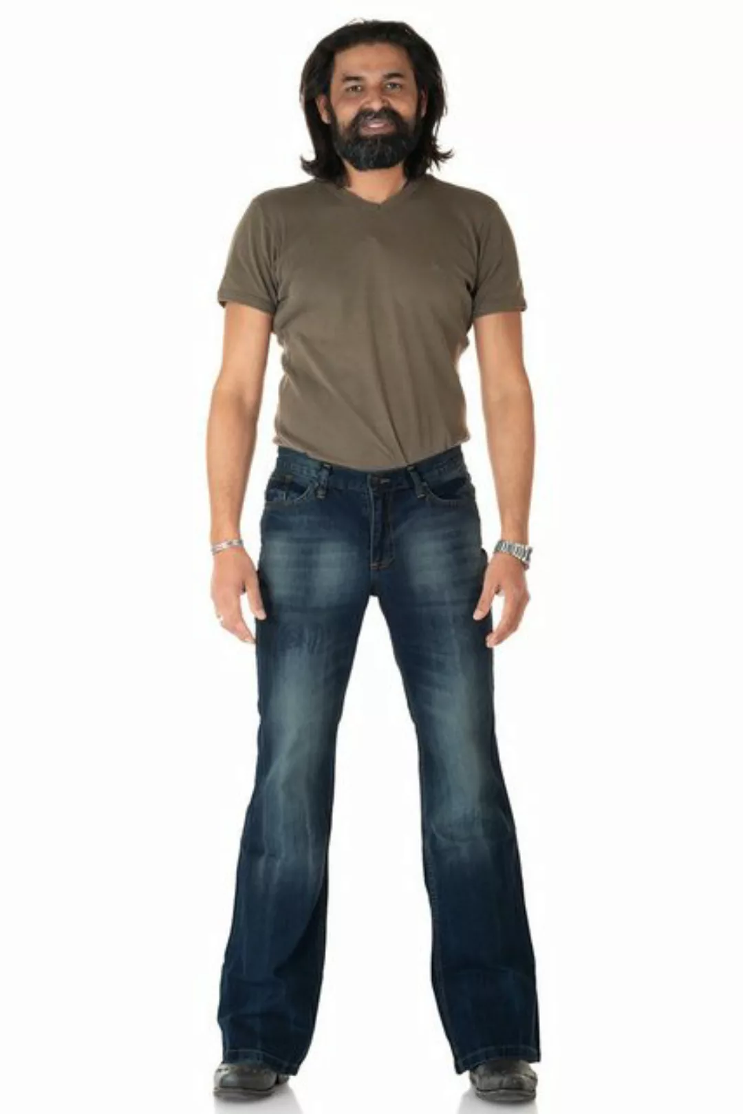 Comycom Bootcut-Jeans Herren STAR CUT BURN günstig online kaufen