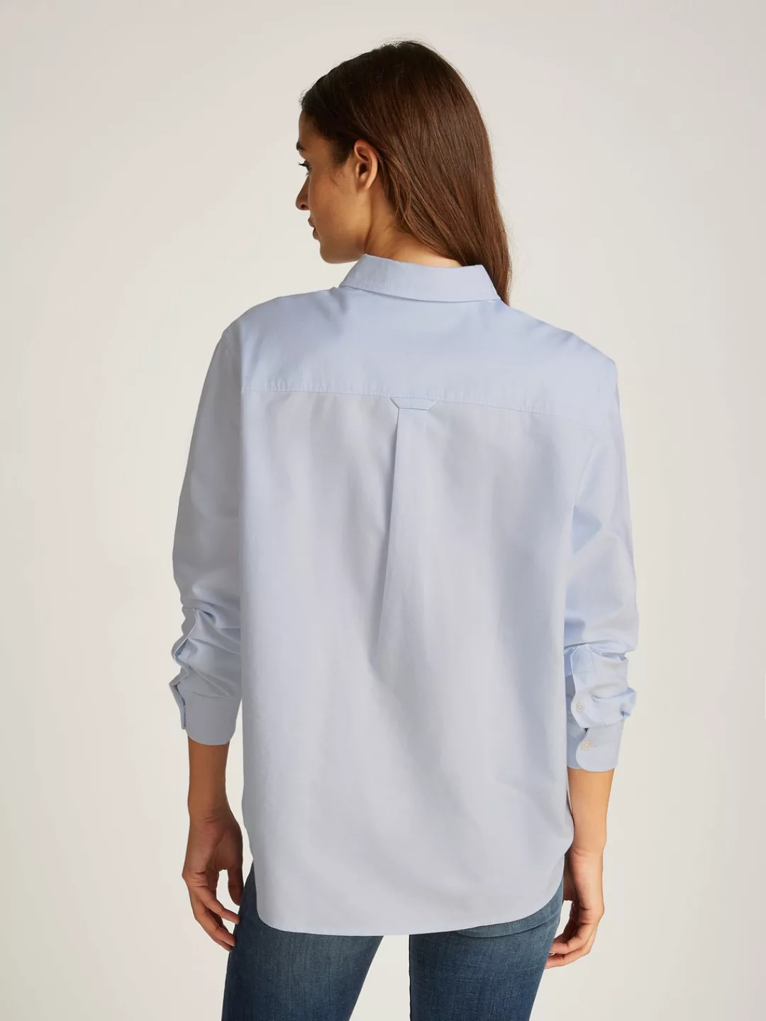 Tommy Jeans Hemdbluse "TJW RLX SCRIPT OXFORD SHIRT", mit Logo-Stickereien günstig online kaufen