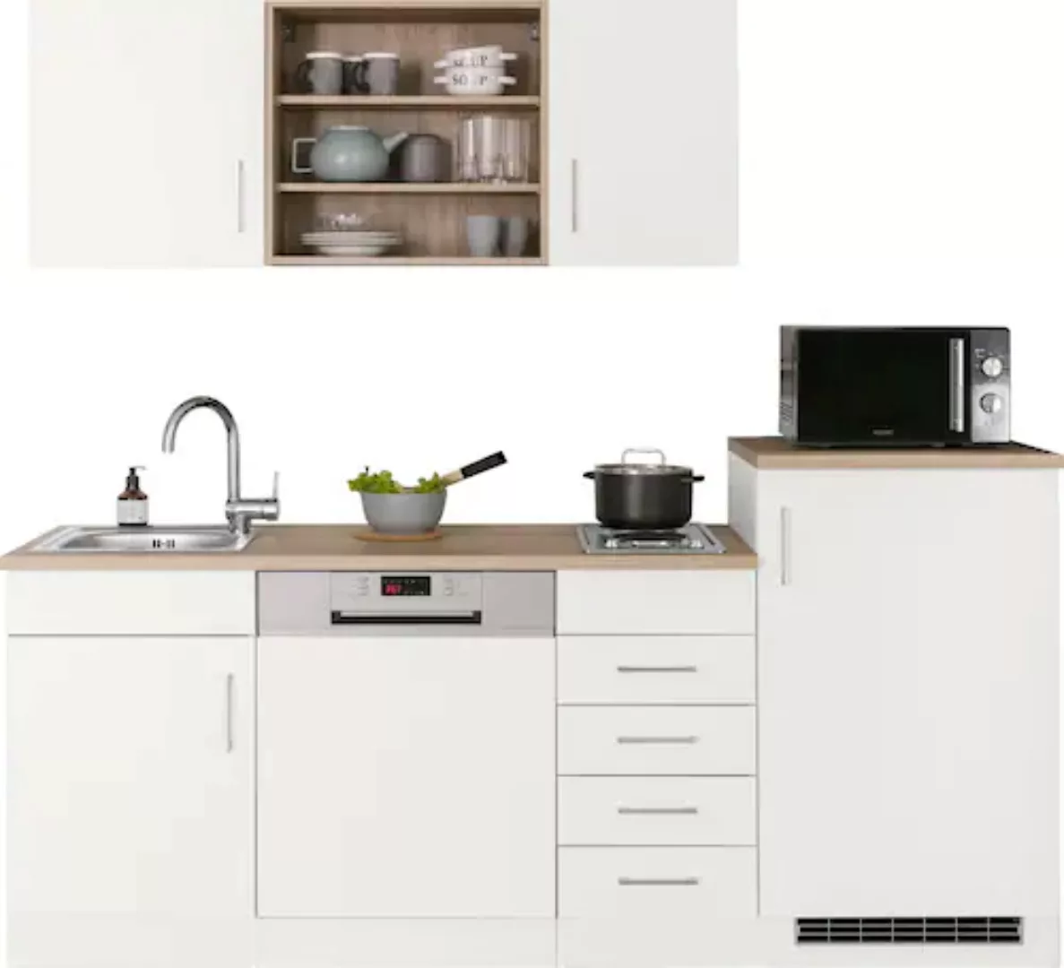 HELD MÖBEL Küche »Mali«, Breite 210 cm, mit E-Geräten günstig online kaufen