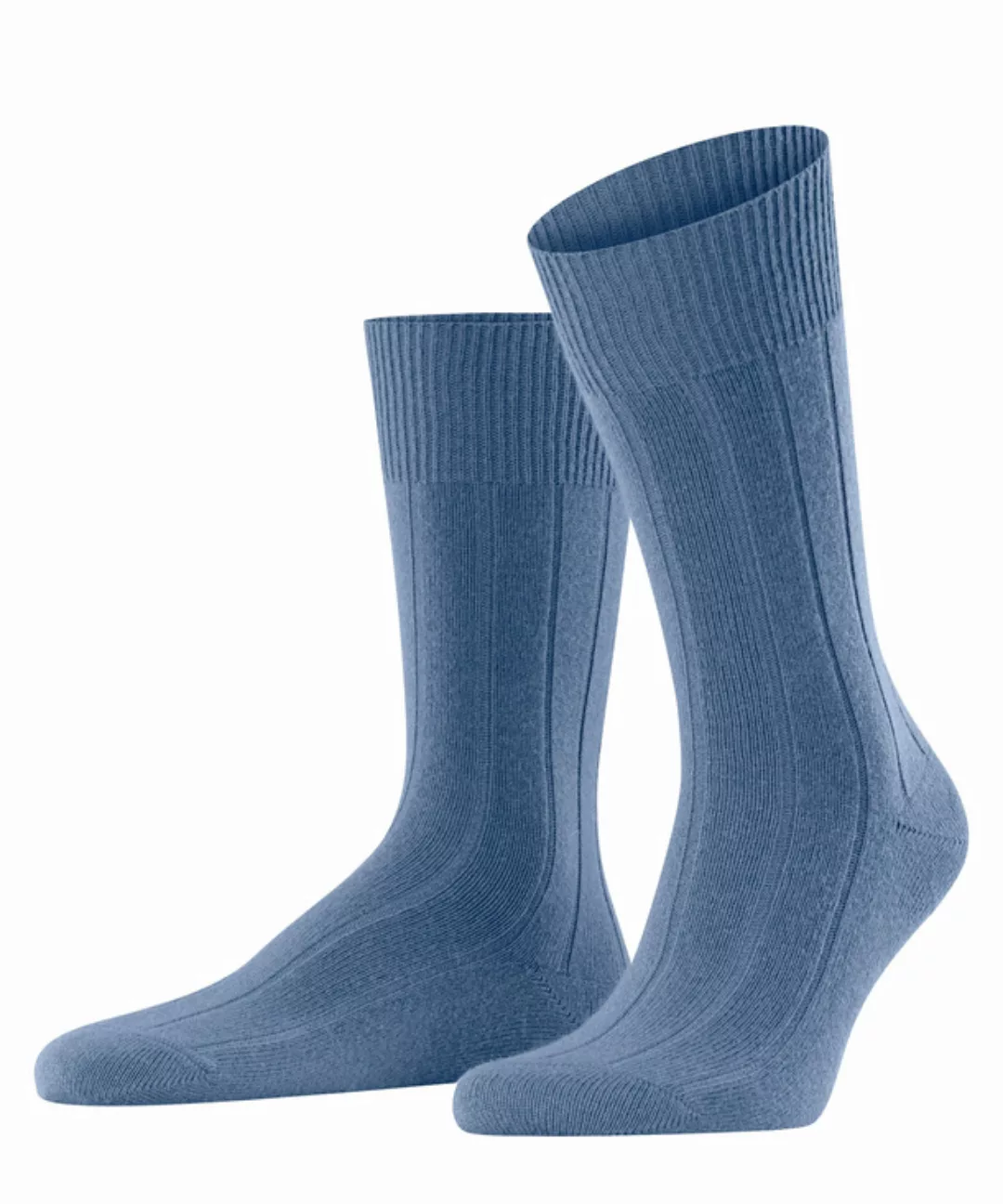 FALKE Lhasa Rib Herren Socken, 43-46, Blau, Uni, Wolle, 14423-684503 günstig online kaufen
