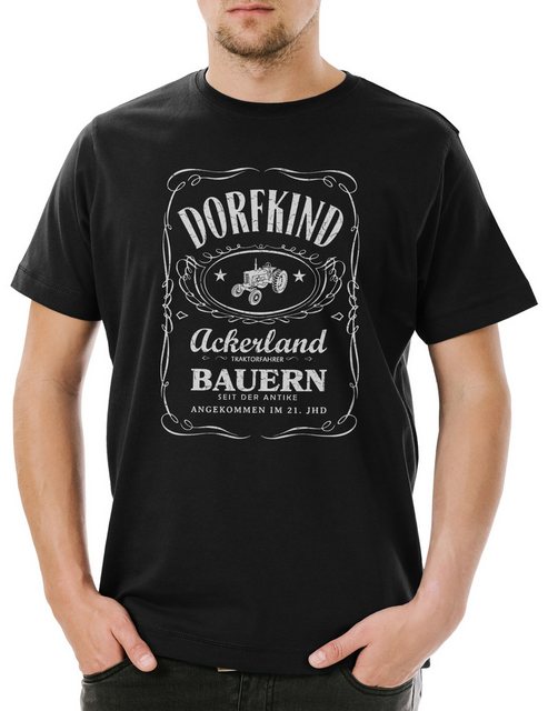 Urban Backwoods Print-Shirt Dorfkind Herren T-Shirt Dorf Gemeinde Ackerland günstig online kaufen