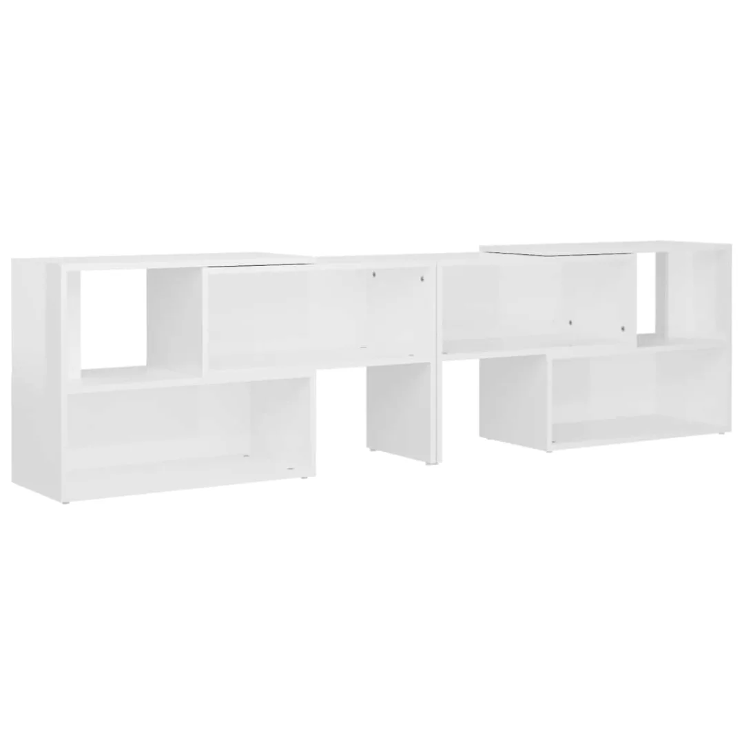 Tv-schrank Hochglanz-weiß 149x30x52 Cm Spanplatte günstig online kaufen