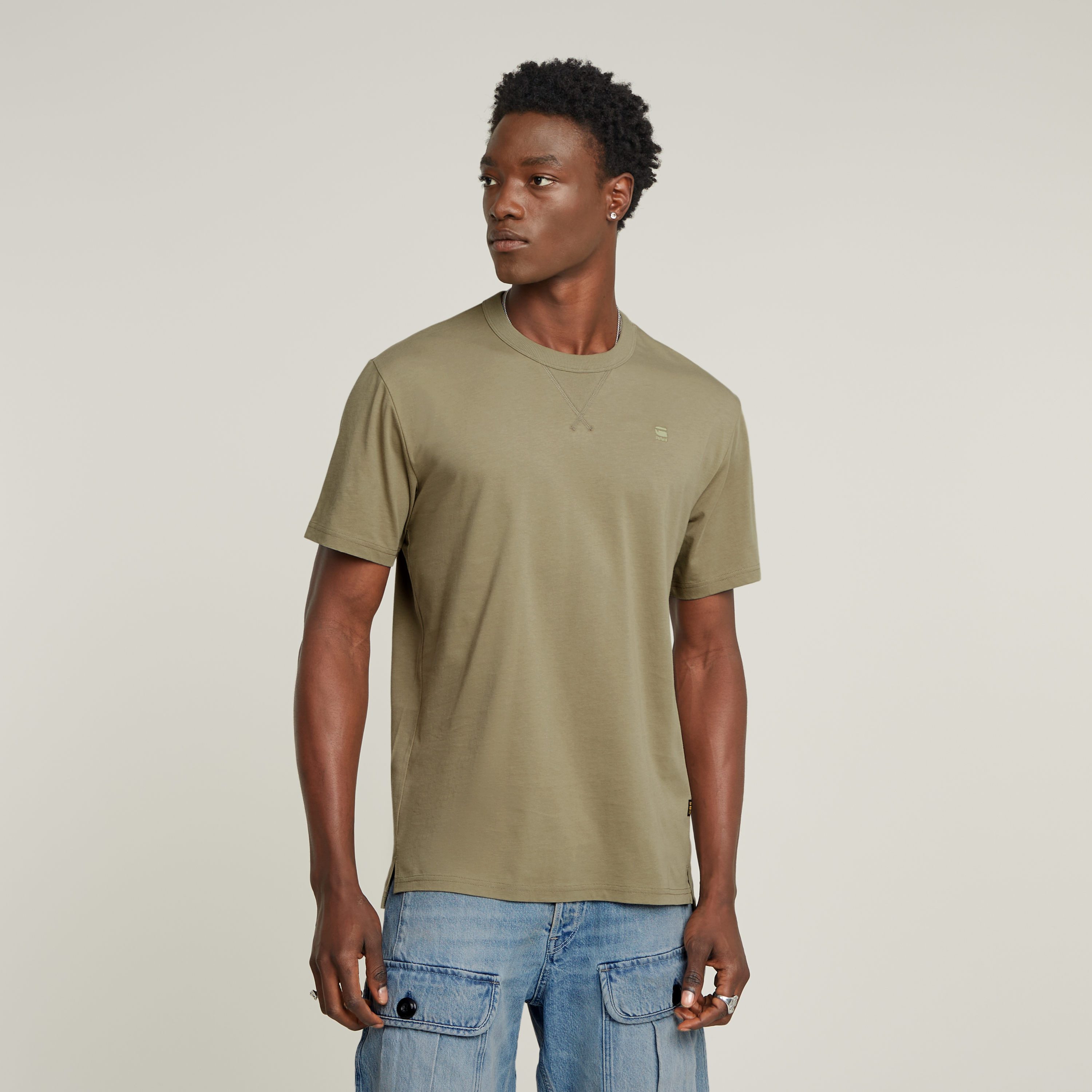 G-STAR T-Shirt "Nifous", Rundhals, mit Rippeinsatz günstig online kaufen