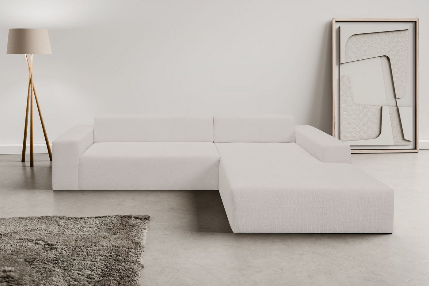 INOSIGN Ecksofa Zeus-XL, Curvy Trend Hocker mit urbaner Optik günstig online kaufen