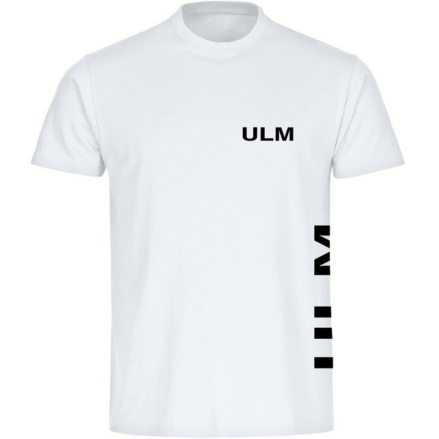 multifanshop T-Shirt Herren Ulm - Brust & Seite - Männer günstig online kaufen