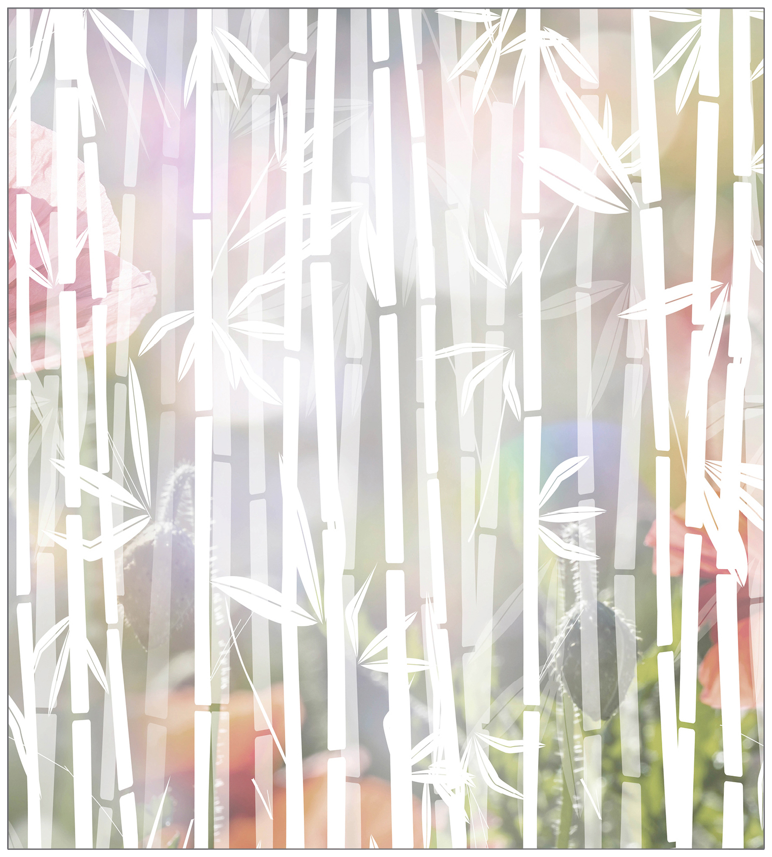 MySpotti Fensterfolie "Look Bamboo white", halbtransparent, glattstatisch h günstig online kaufen