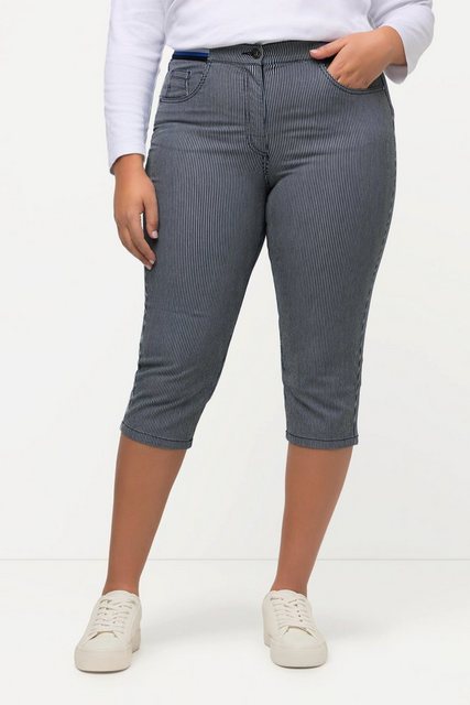 Ulla Popken Caprijeans Capri-Jeans Sophie Streifen Elastikbund günstig online kaufen