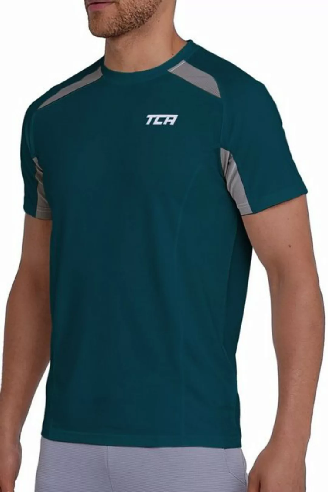 TCA T-Shirt TCA Herren Quickdry Sportshirt - Grün (1-tlg) günstig online kaufen