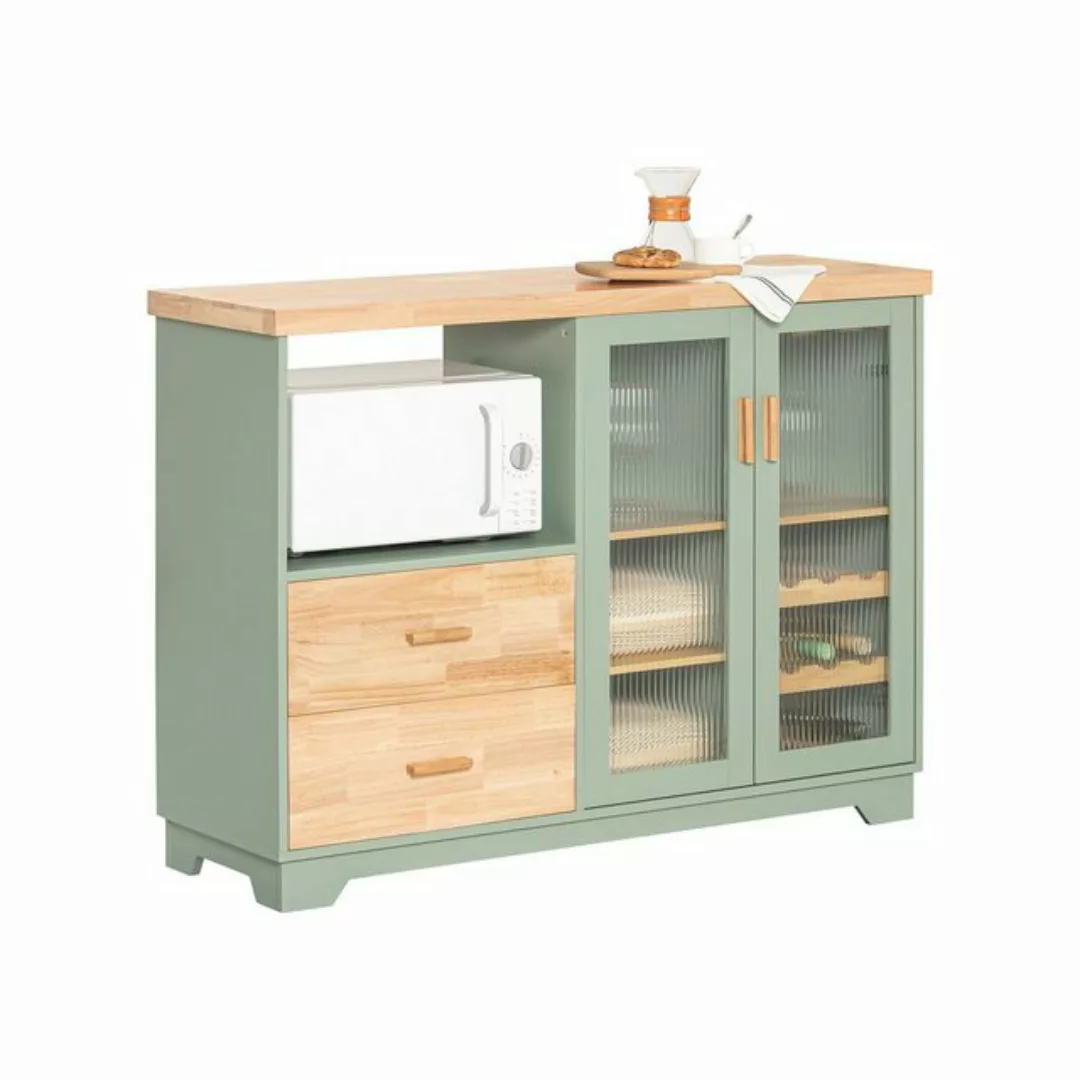 SoBuy Buffet Sideboard Küchenschrank Kommode Mikrowellenschrank FSB81-GR günstig online kaufen